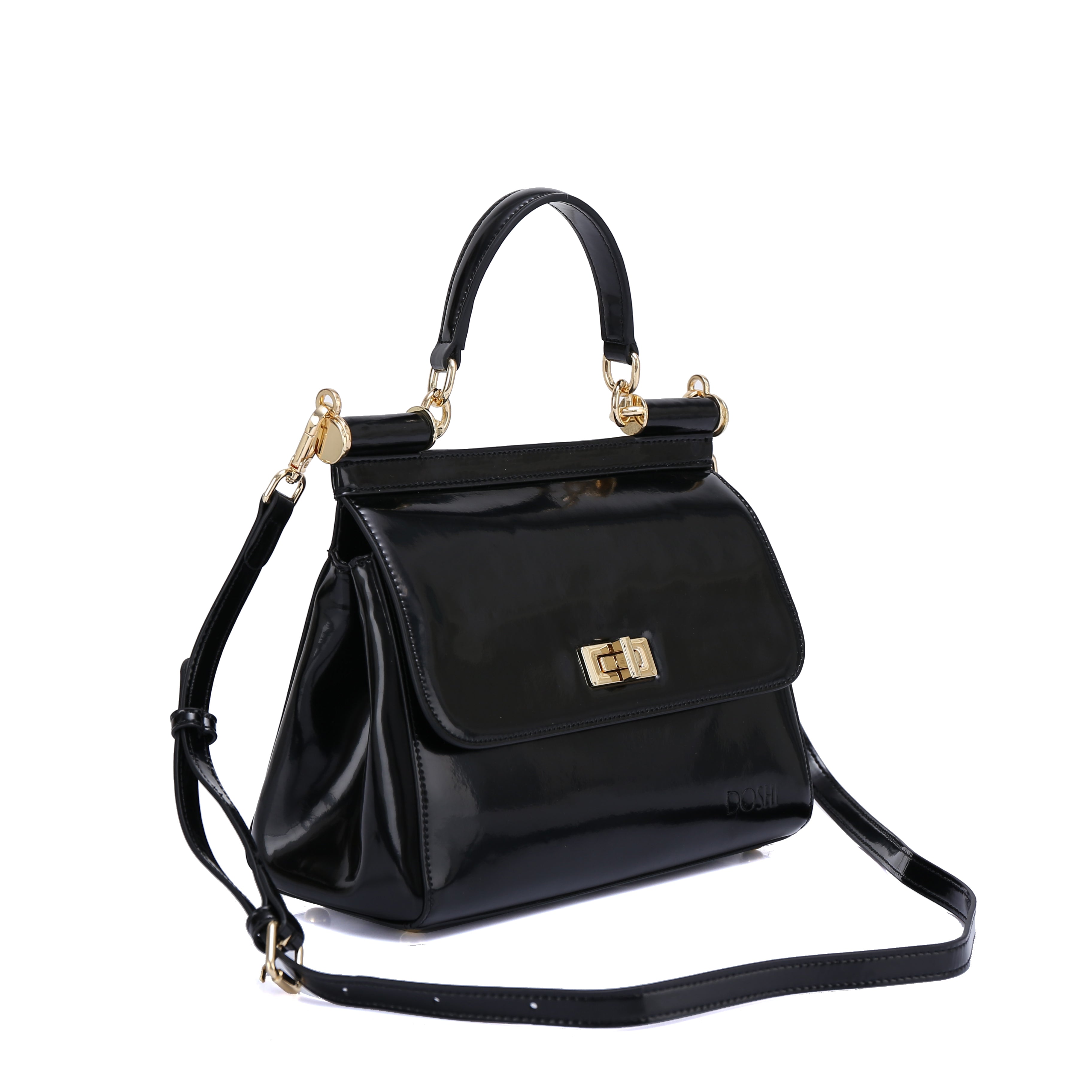 Lady bag 3 - semi-patent black