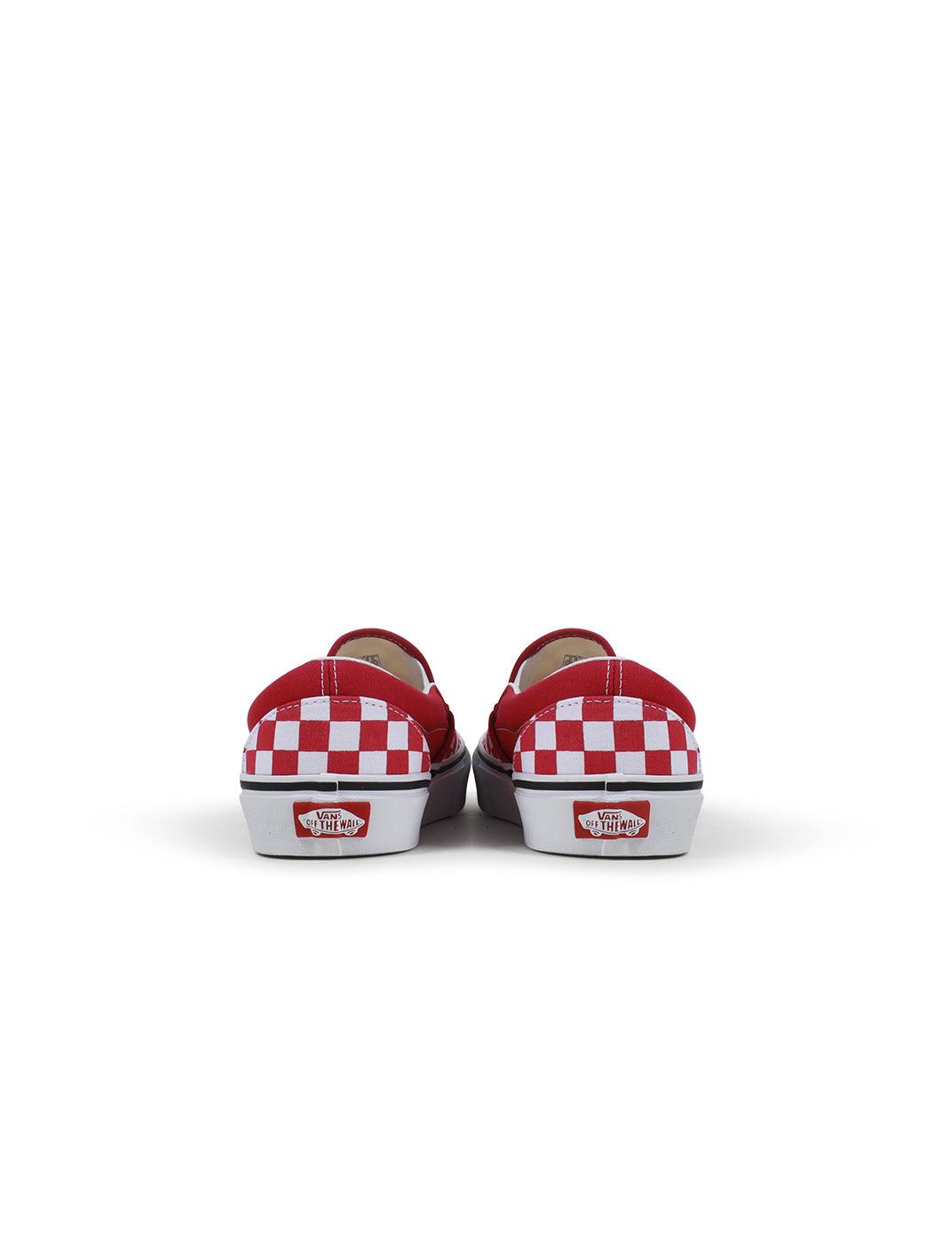Vans Big Kids Classic Slip On - Checkerboard Red by Denim Exchange