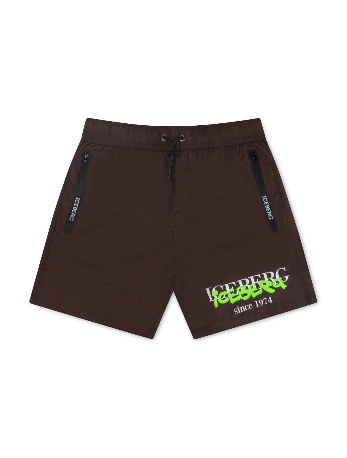 Iceberg Beachwear Shorts - Brown by Denim Exchange