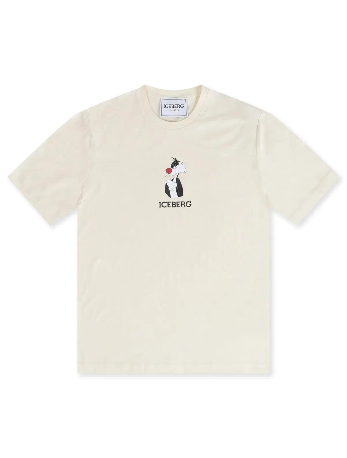 Iceberg Sylvester The Cat Tee - Cream by Denim Exchange