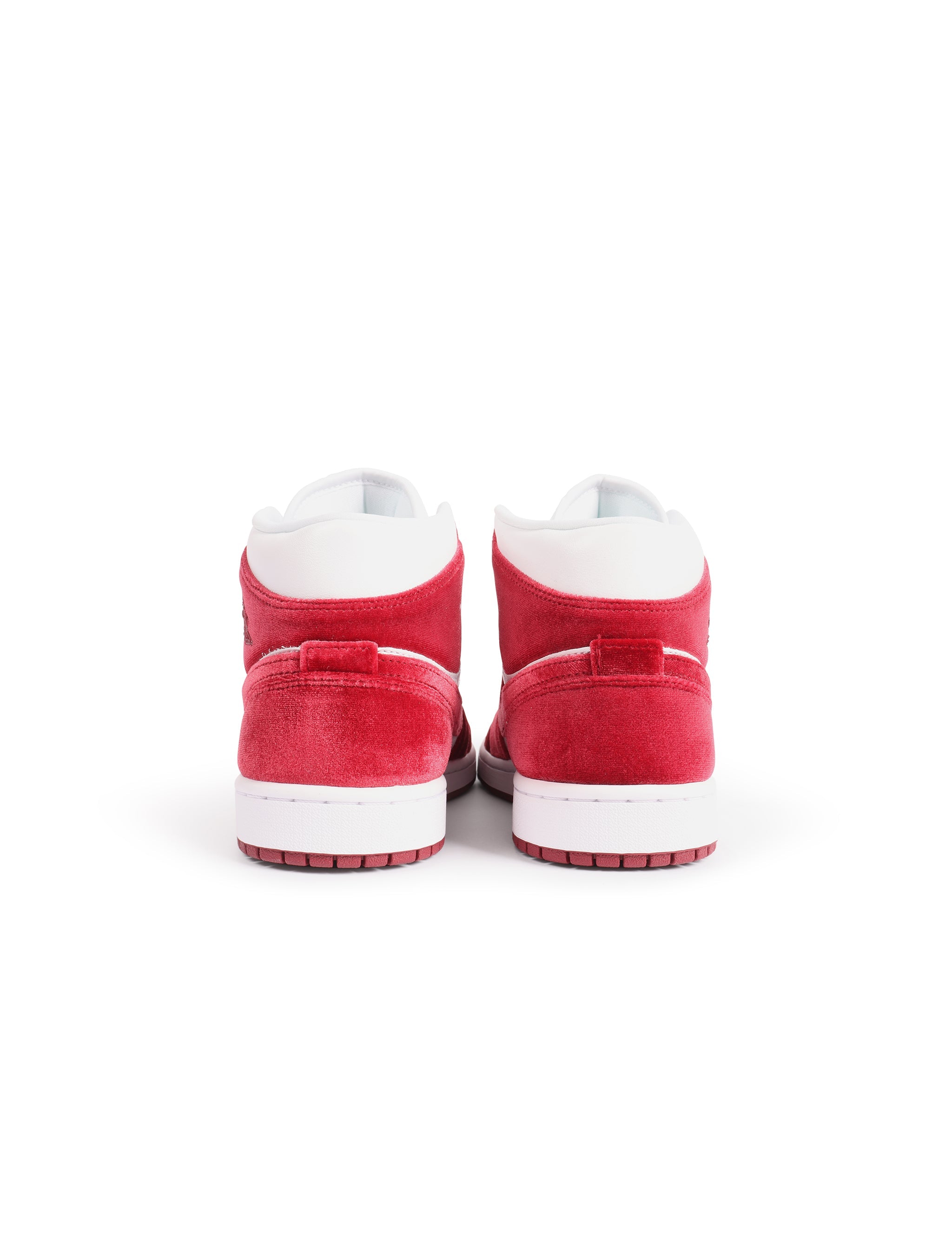 Air Jordan Womens 1 Mid SE - White/Team Red by Denim Exchange