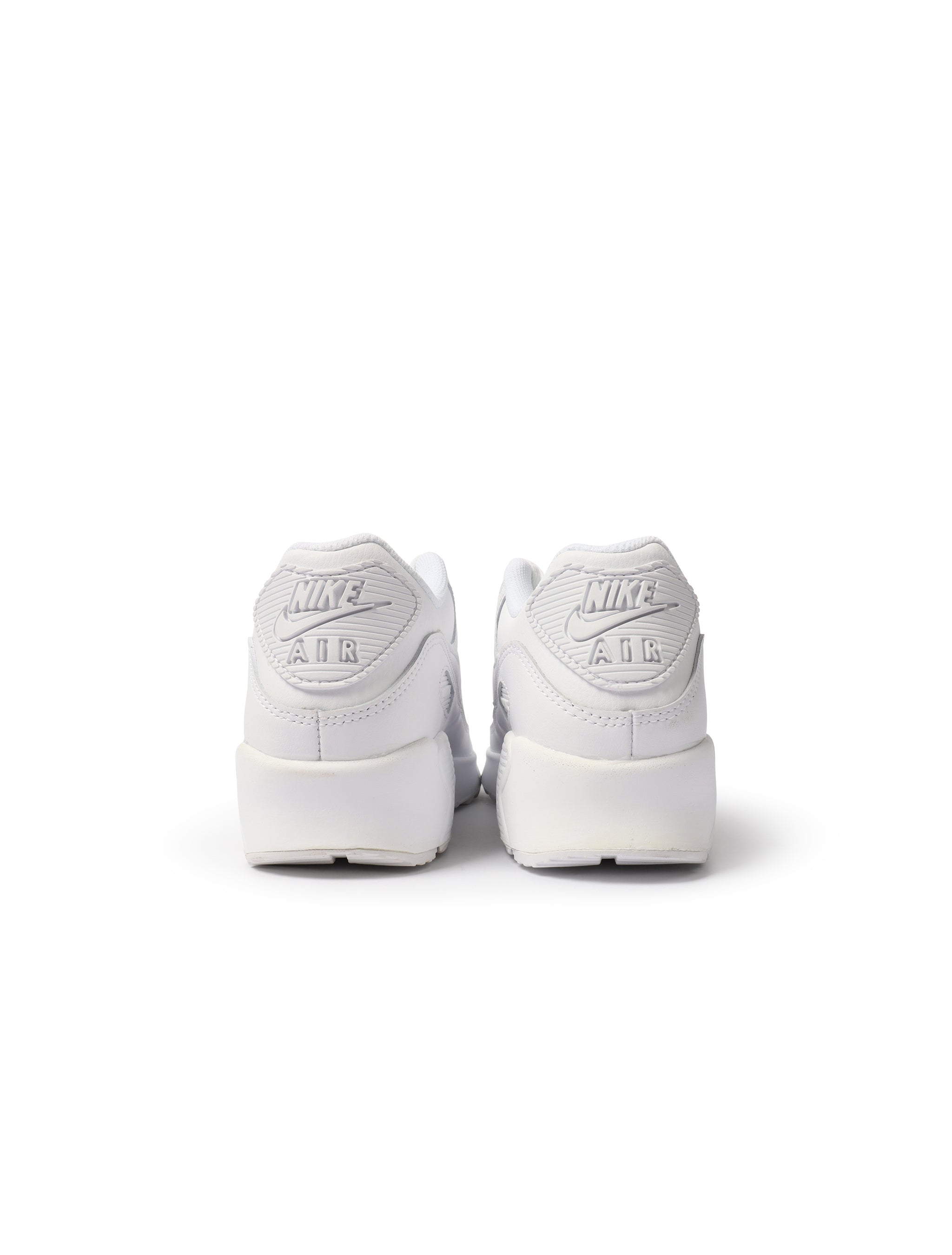 Nike Big Kids Airmax 90 LTR - White/White by Denim Exchange