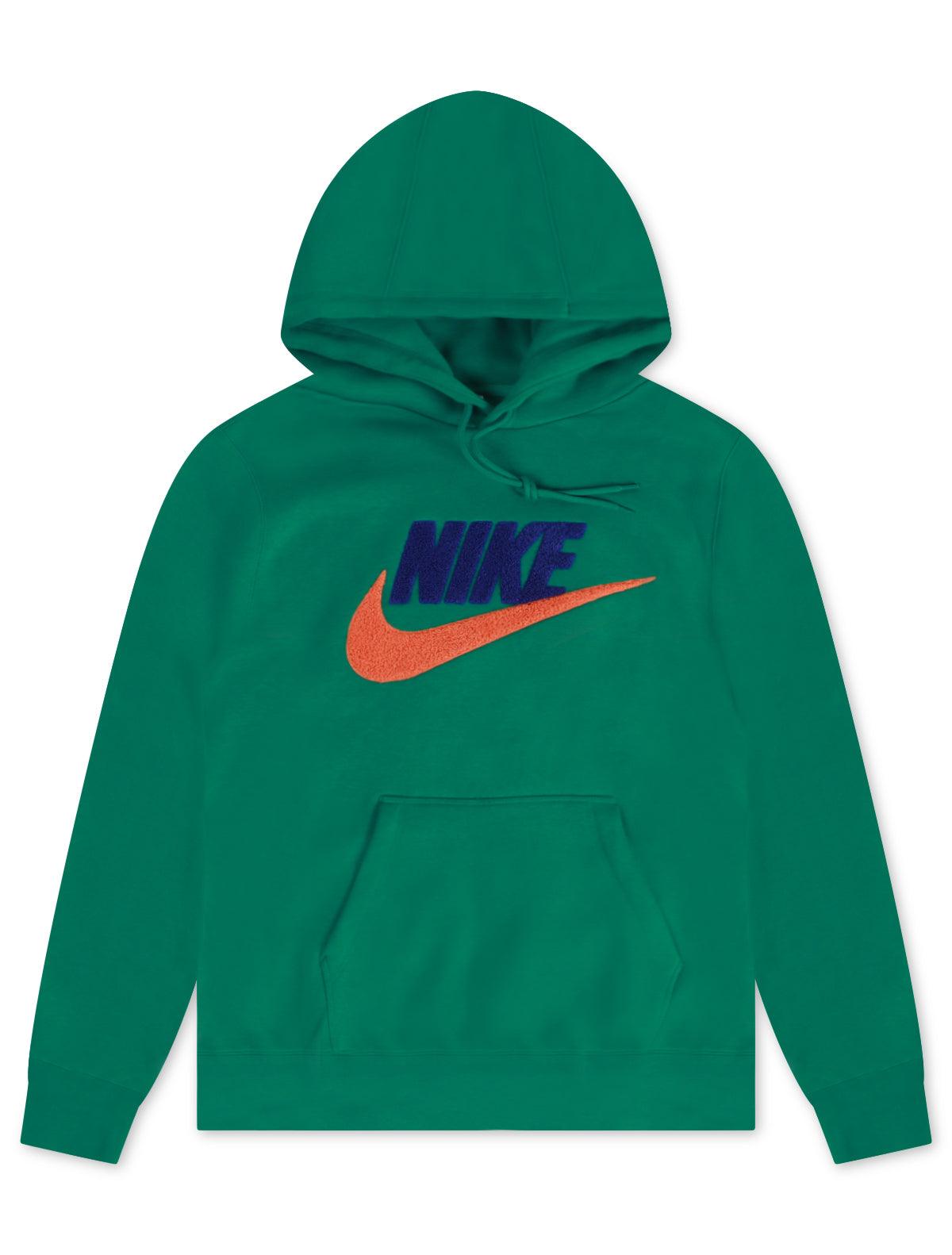 Nike Mens Club Fleece Hoodie - Green by Denim Exchange