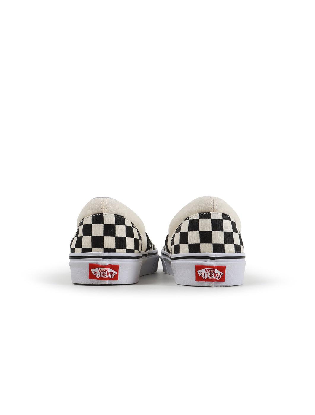 Vans Mens Classic Slip On - White Checkered by Denim Exchange