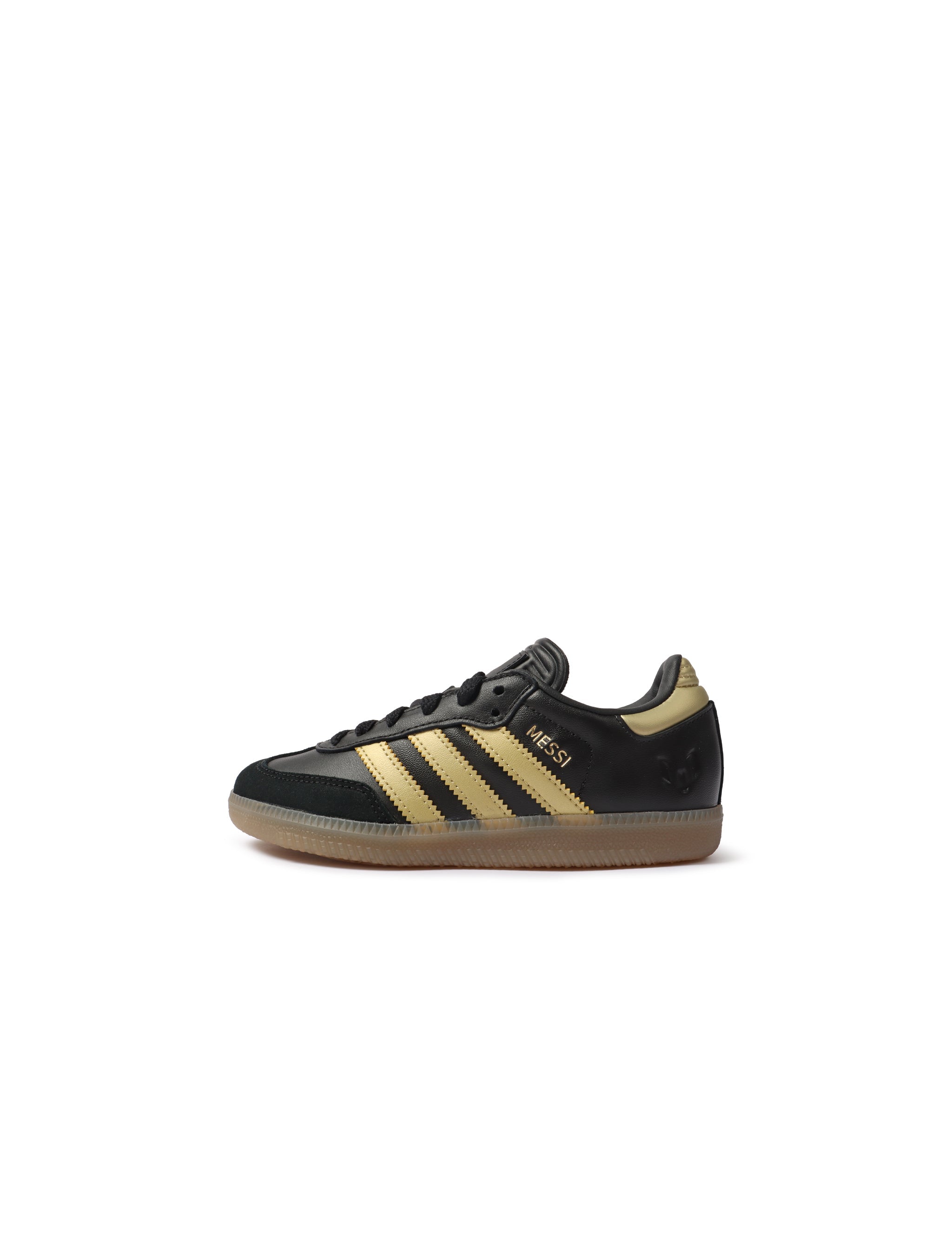 Adidas (PS) Samba Messi Indoor Soccer Shoes - Black/Gold by Denim Exchange