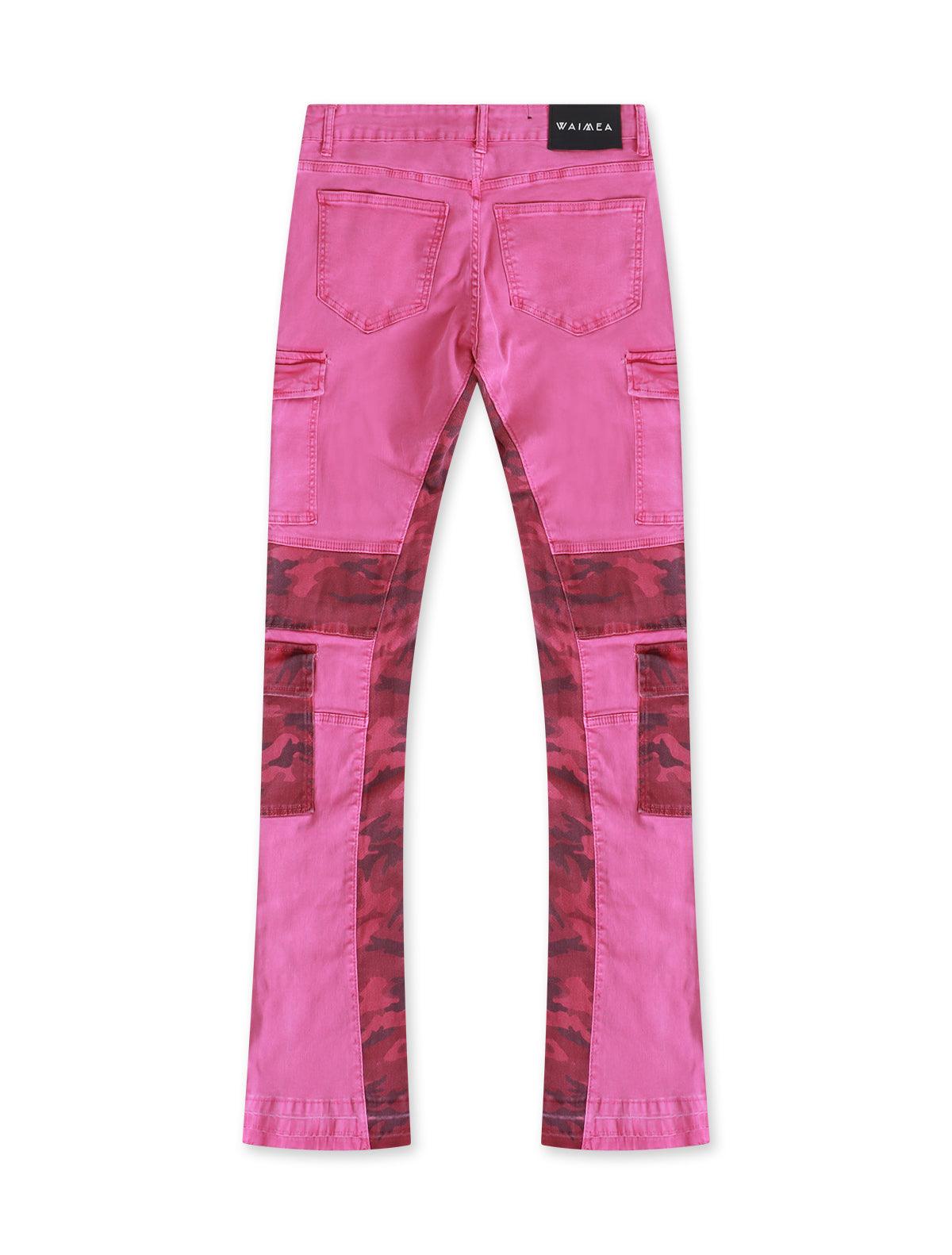 Waimea Stacked Jeans - Pink by Denim Exchange
