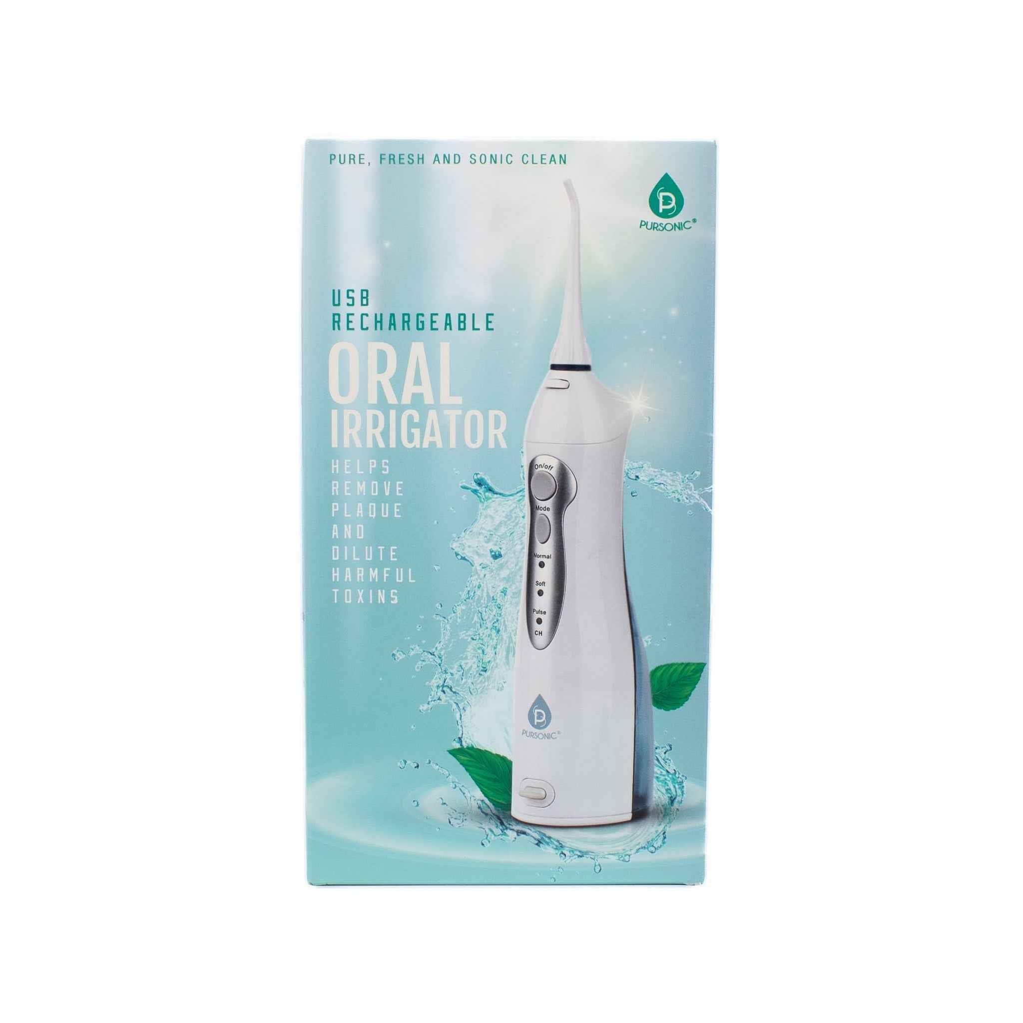 Pursonic USB Rechargeable Oral Irrigator & Water Flossing Device - New