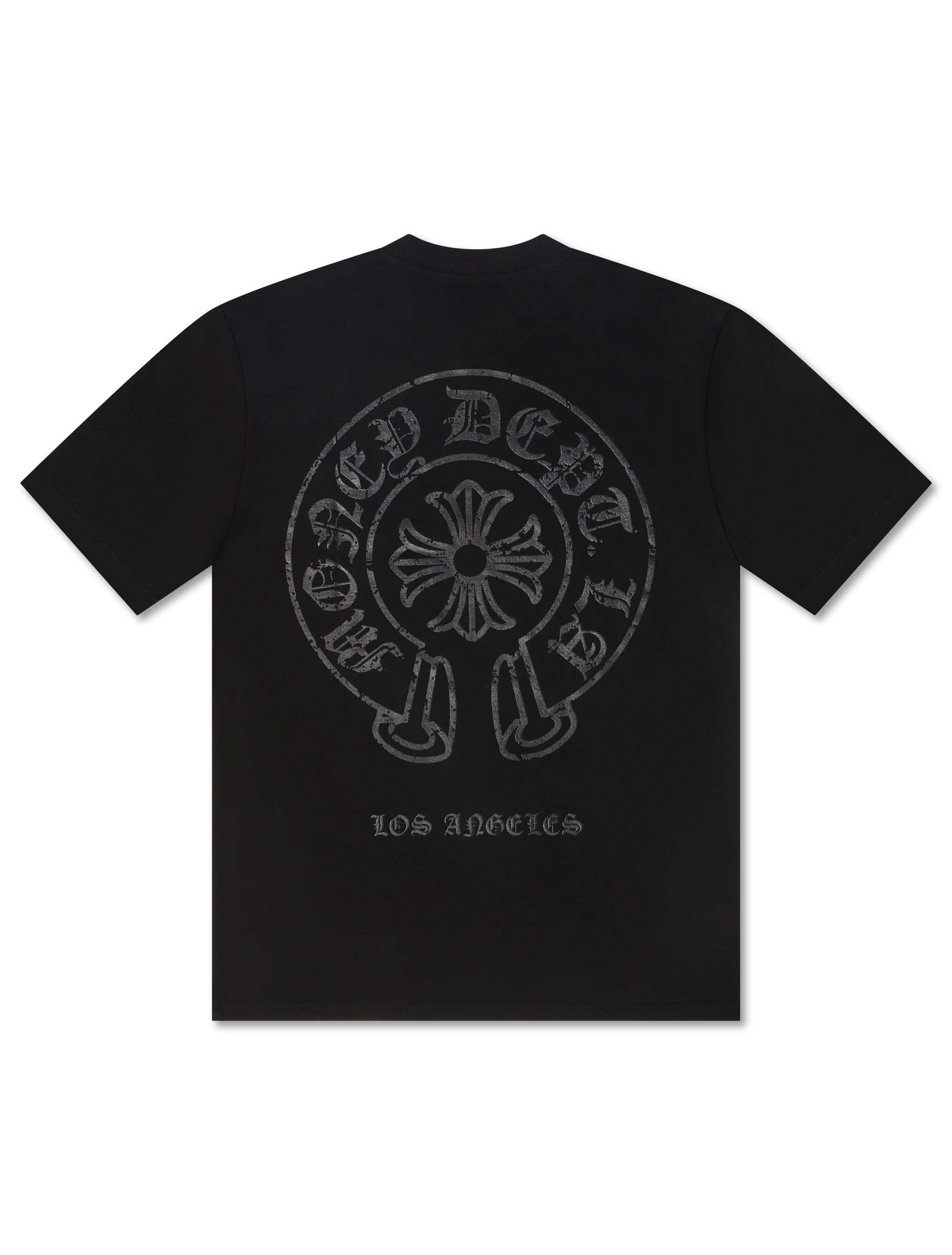 Money Dept. Vintage Old English Tee - Black/Black by Denim Exchange