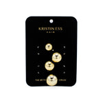 Kristin Ess The Metallic Pony Baubles Hair Elastics 2 pack Gold - New