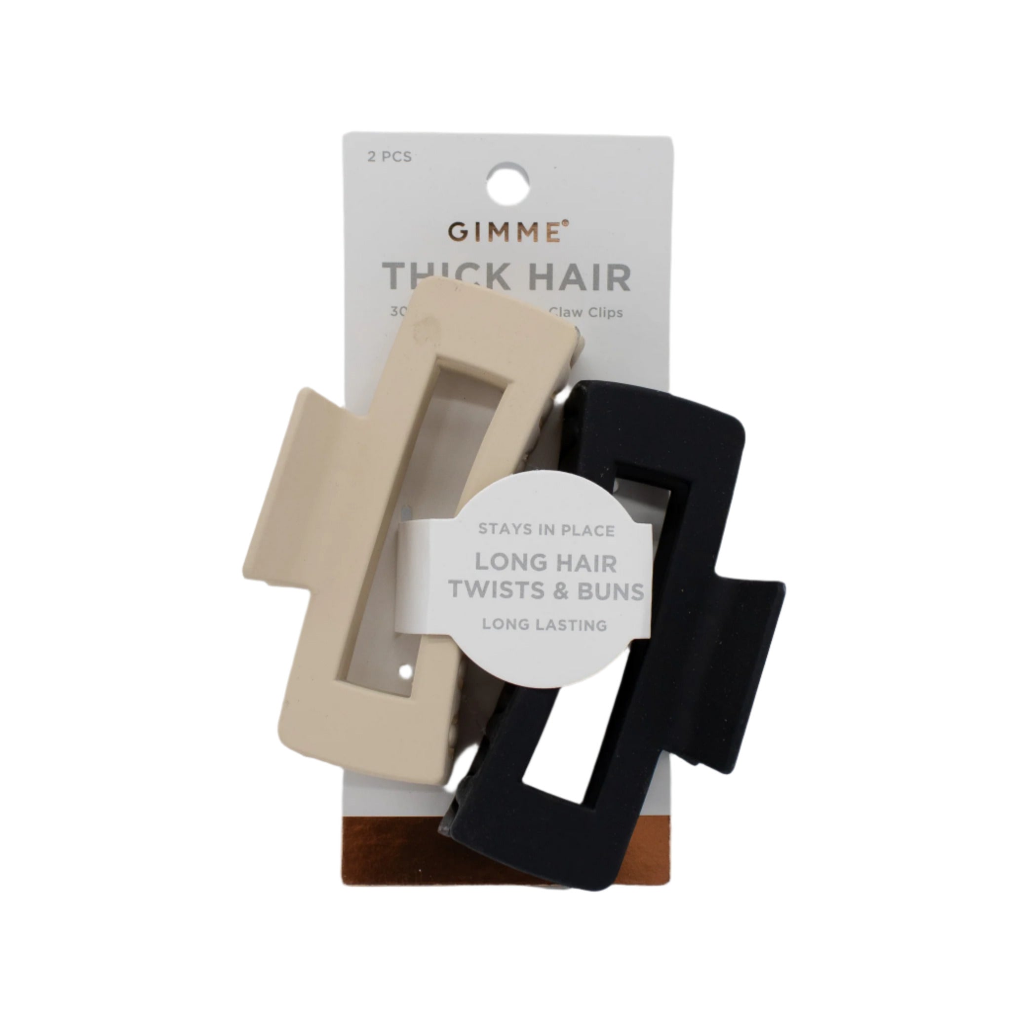 Gimme Beauty Thick Hair Rectangle Claw Clip 2ct - New by This is Beauty US