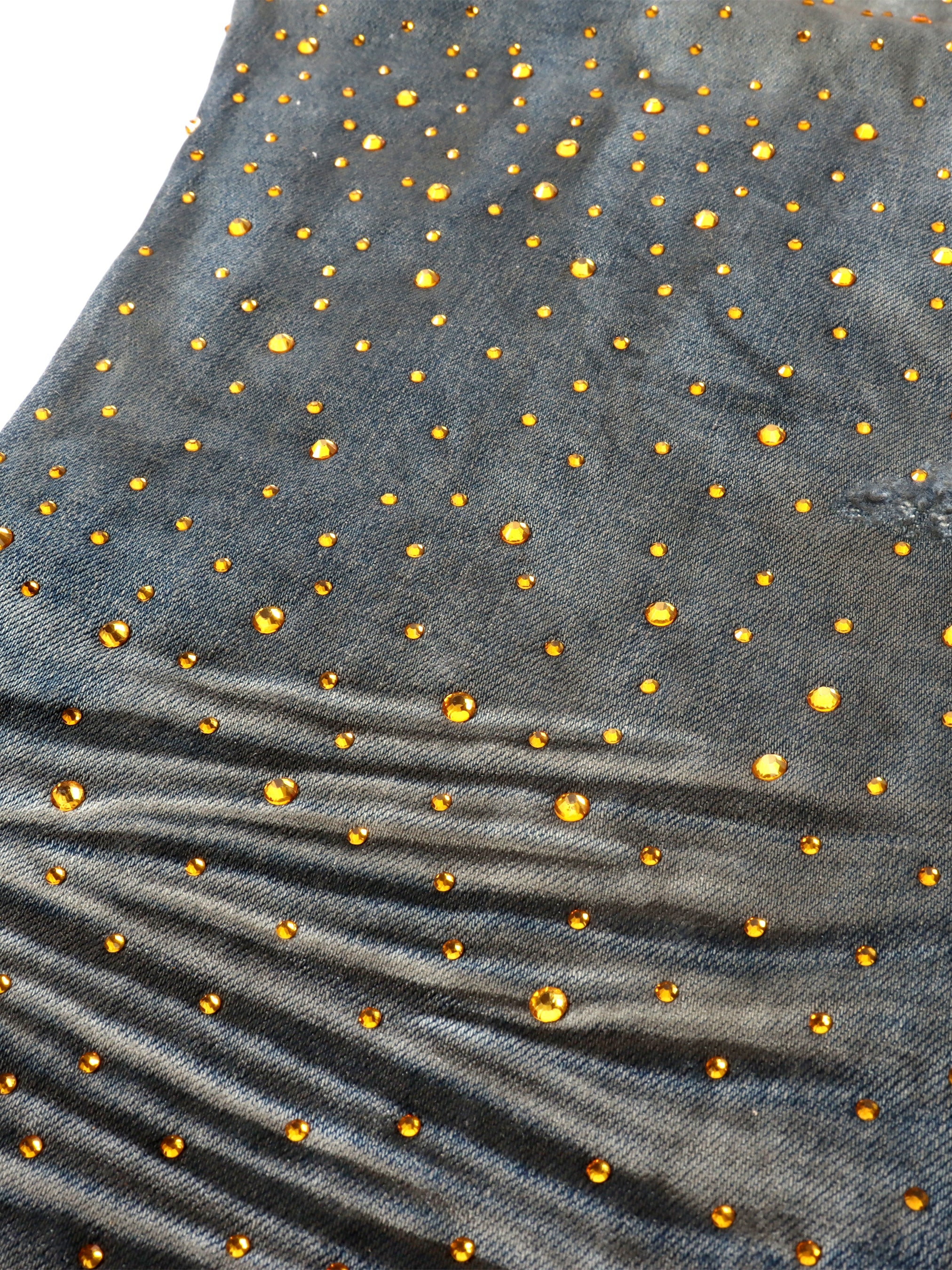 79th Element Gold Rhinestone Denim - Blue by Denim Exchange