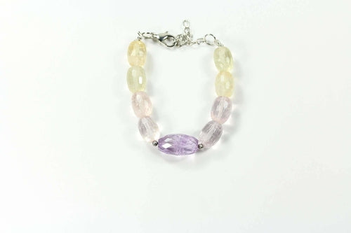 Pastel Sparkles Quartz Stone Bracelet - Multicolor Gemstone Bracelet
