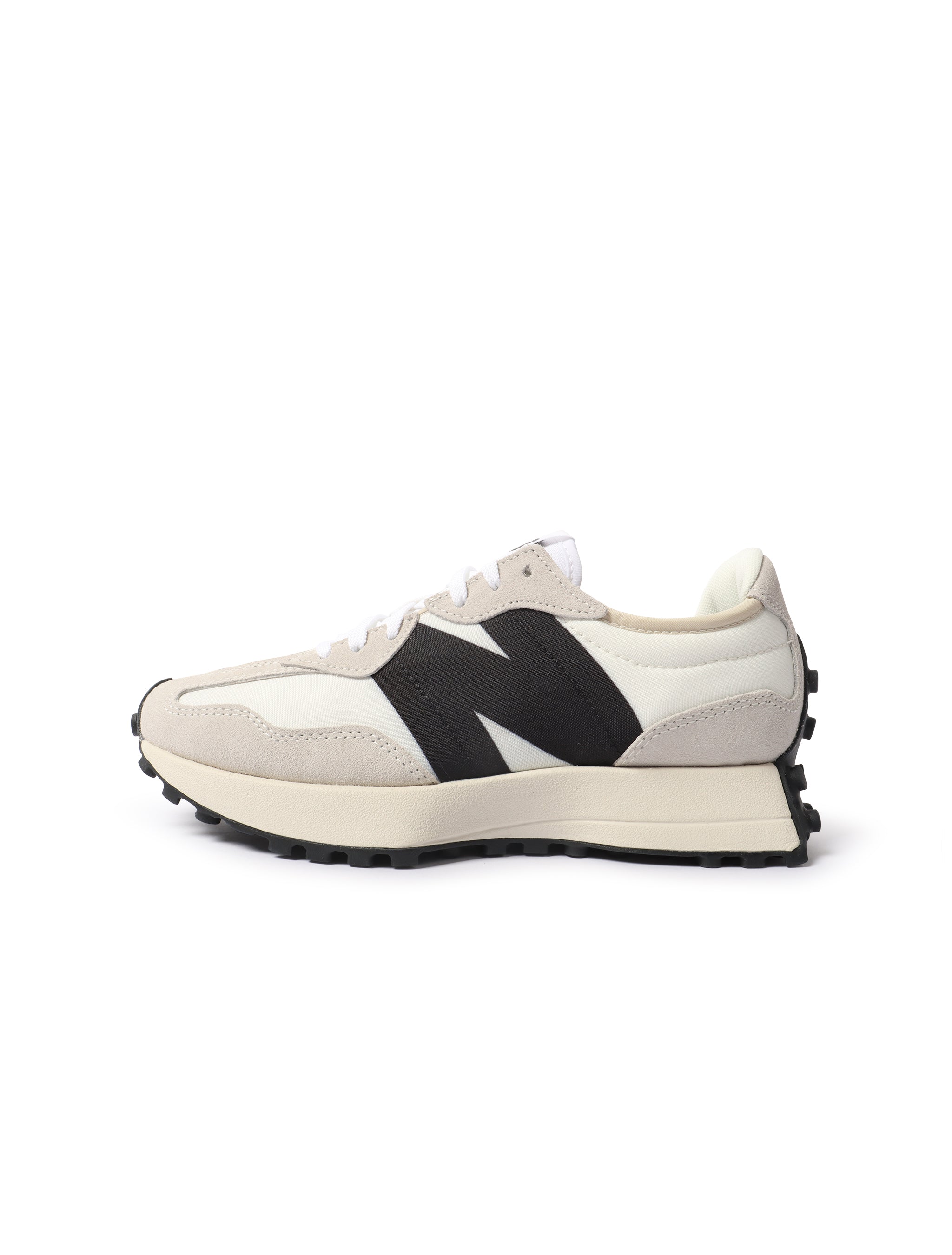 New Balance Womens 327 Shoes - White/Black by Denim Exchange