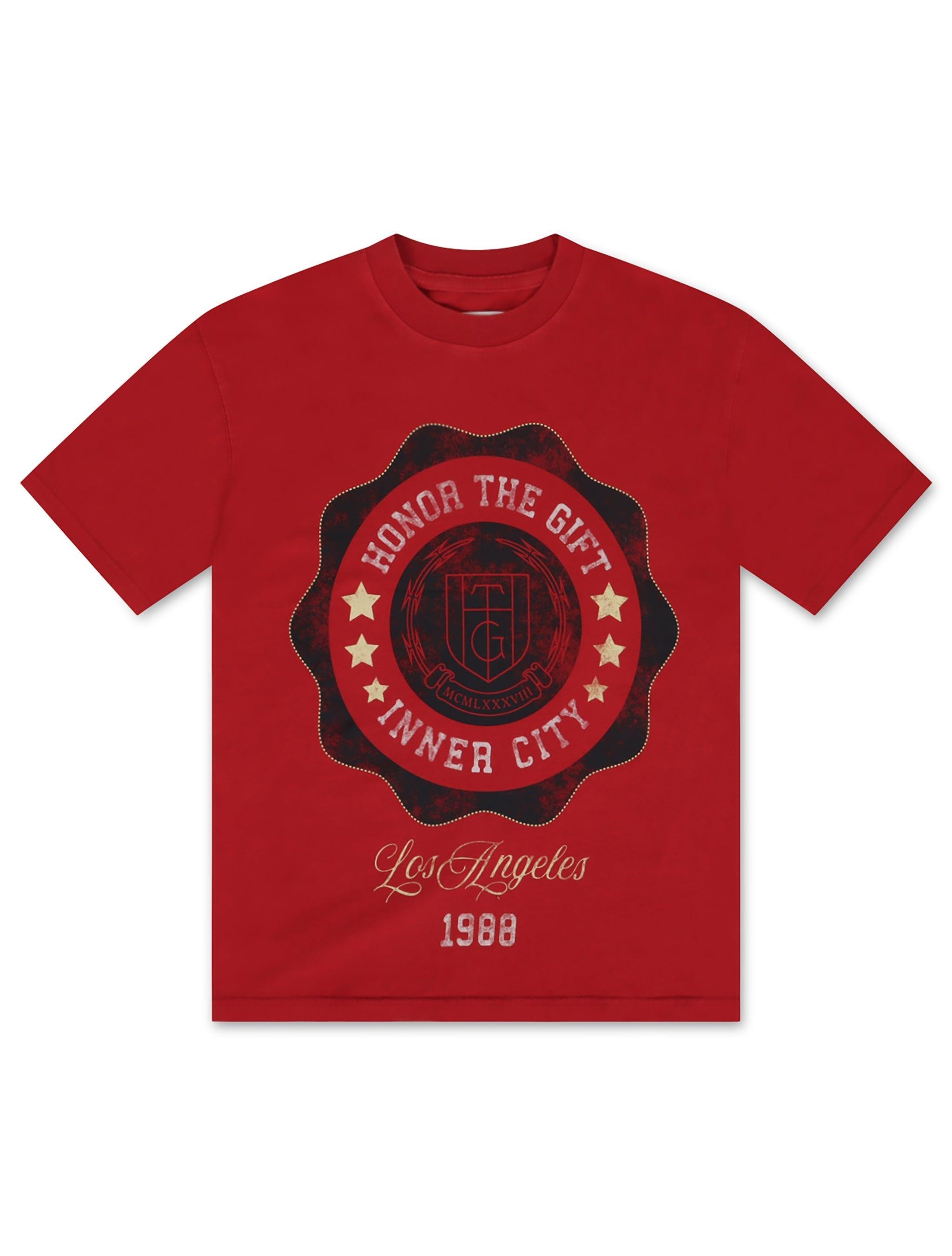 Honor The Gift Seal Logo Tee - Brick by Denim Exchange