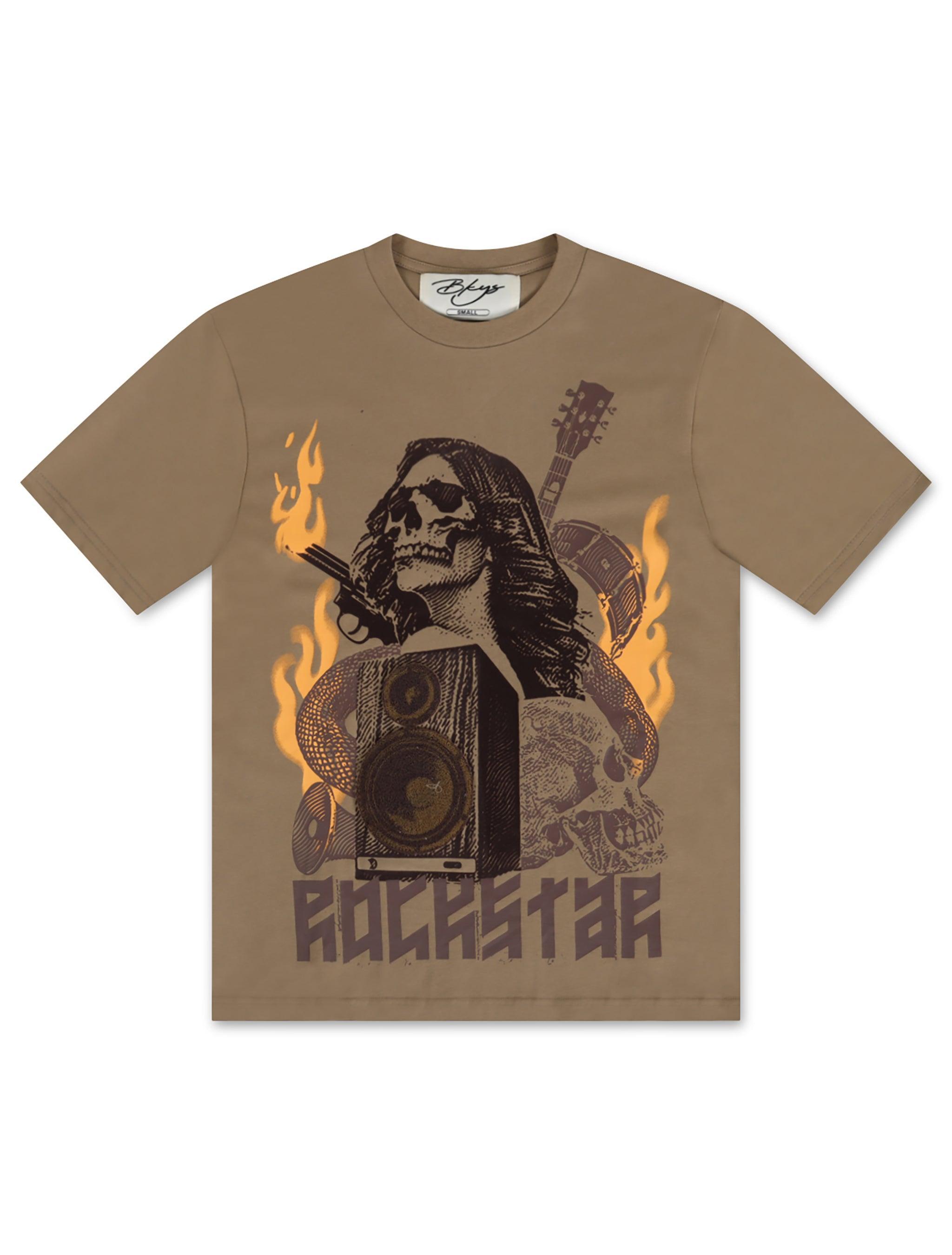 Bkys Rockstar Oversized Tee - Brown by Denim Exchange