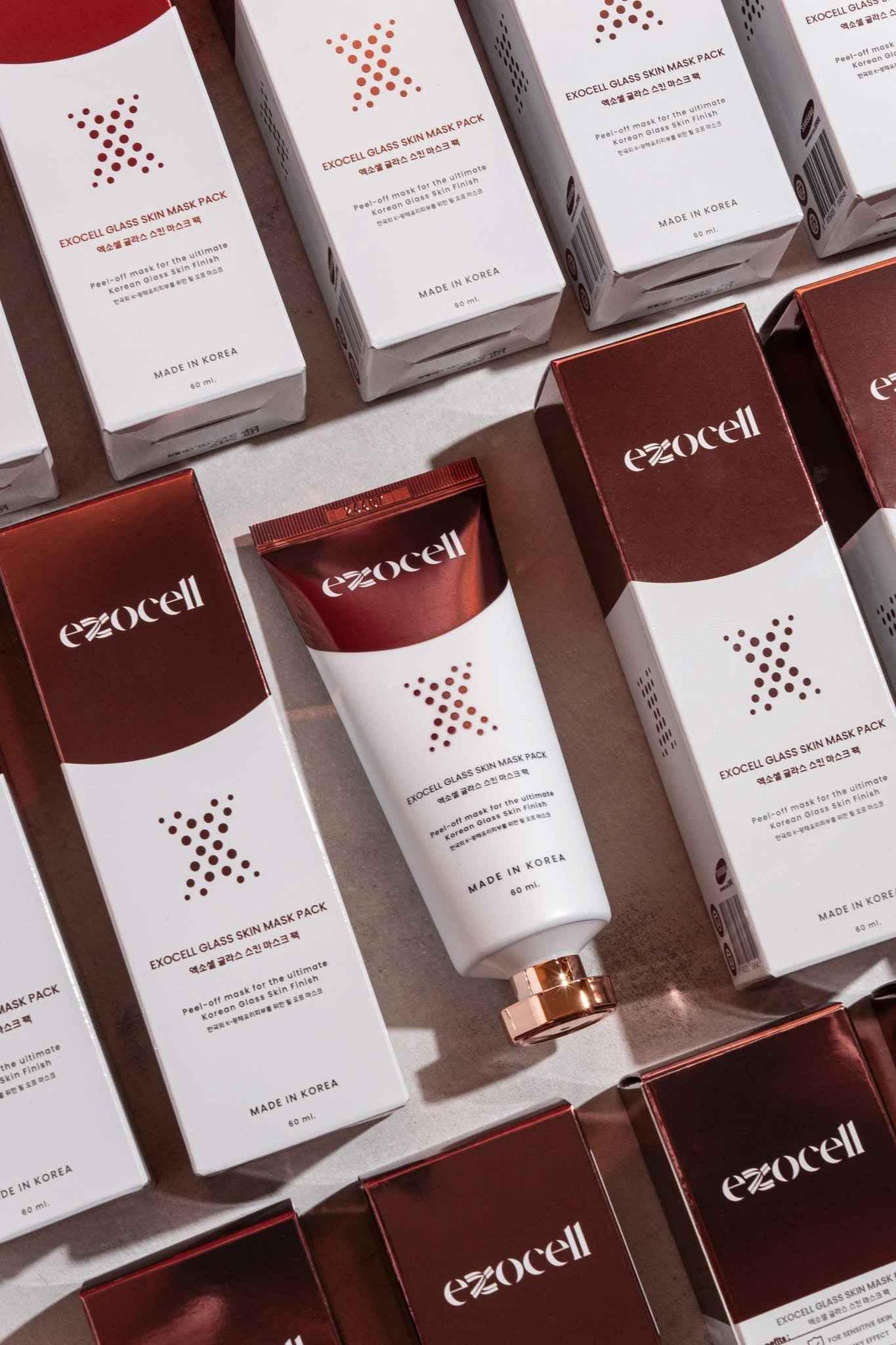 EXOCELL Glass Skin Mask Pack, Korean Peel-Off Mask for Ultimate Glossy Skin Finish 60 ml