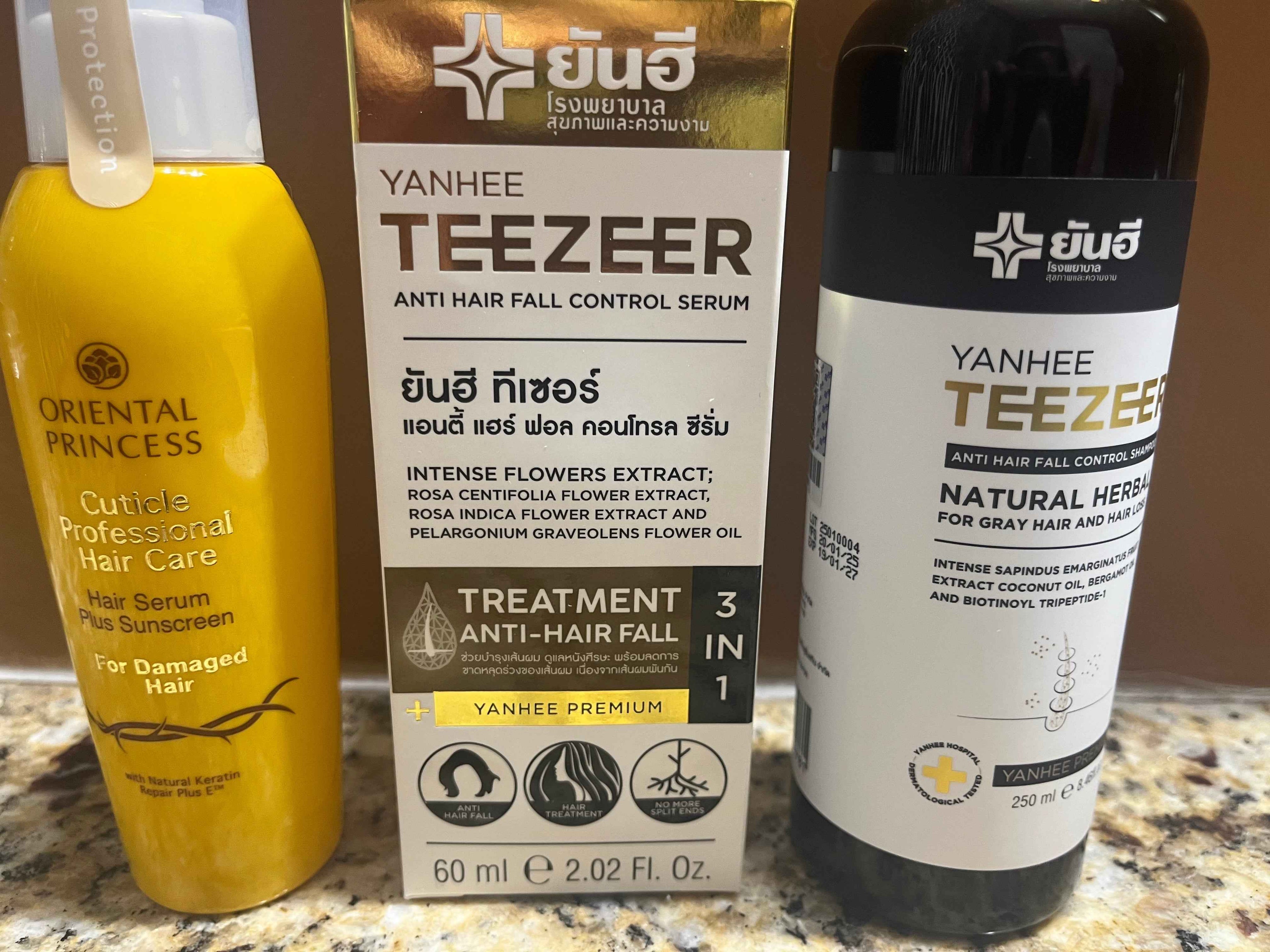 Yanhee Teezeer Shampoo 200 ml and Teezeer Serum Anti Hair Fall Control Serum 60 ml