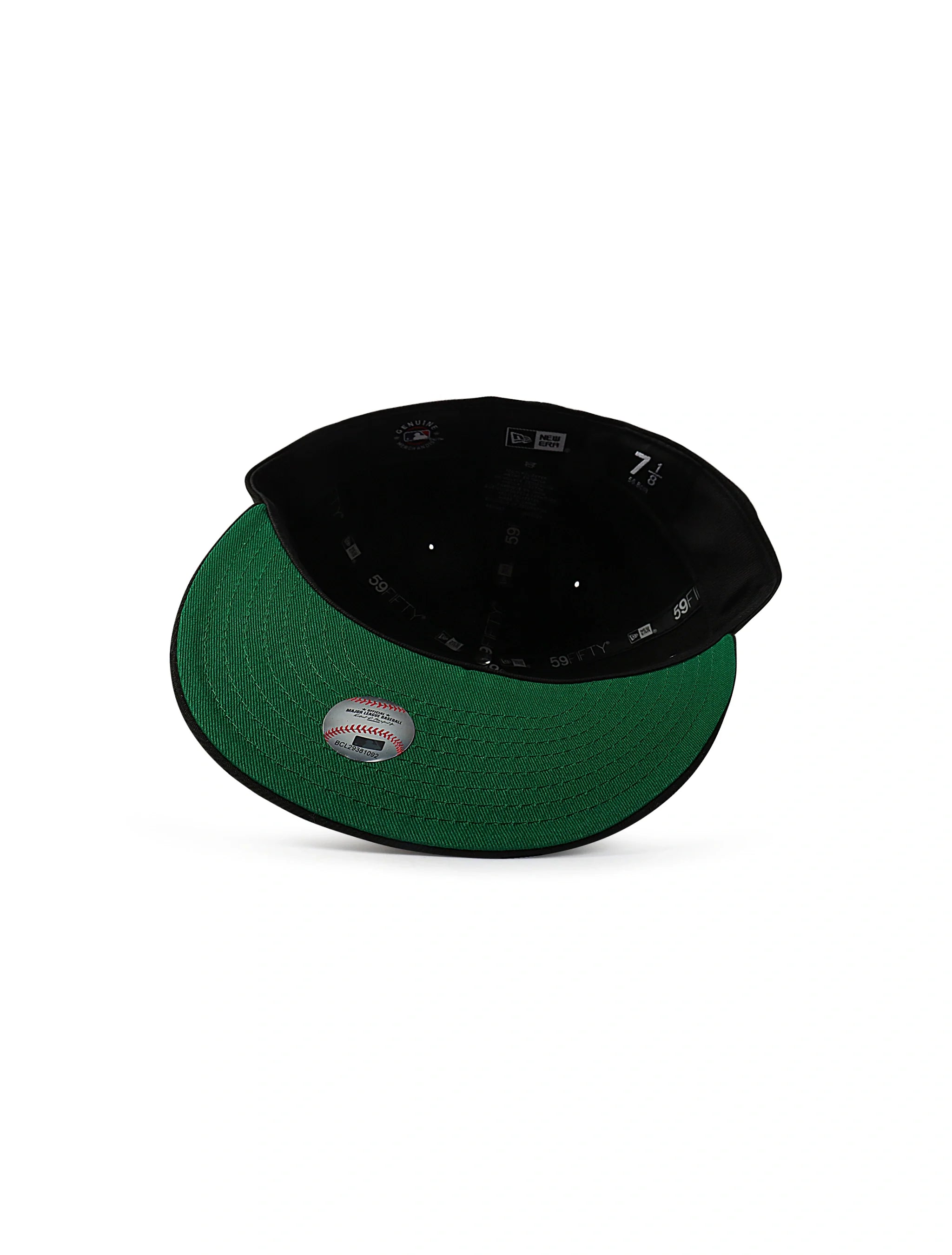 New Era 5950 Dodgers Side LA Metallic Script Hat - Black/Silver by Denim Exchange