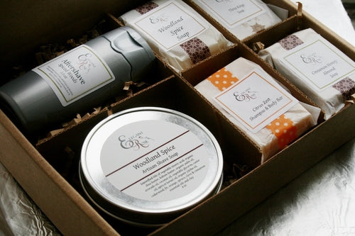 Just for Him Gift Set - Natural Bath & Body Gift Basket for Men