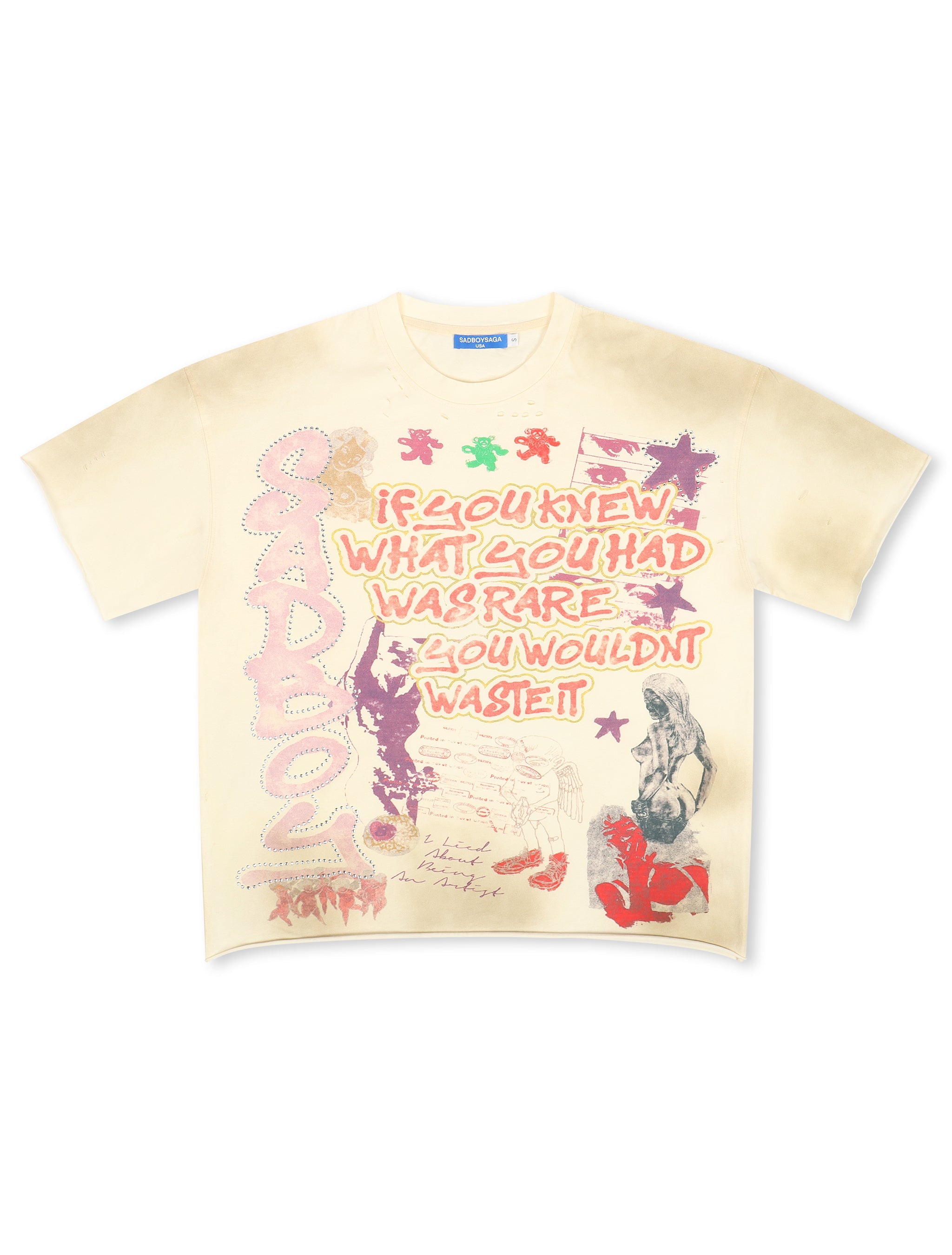 Sadboysaga Rare Tee - Cream by Denim Exchange