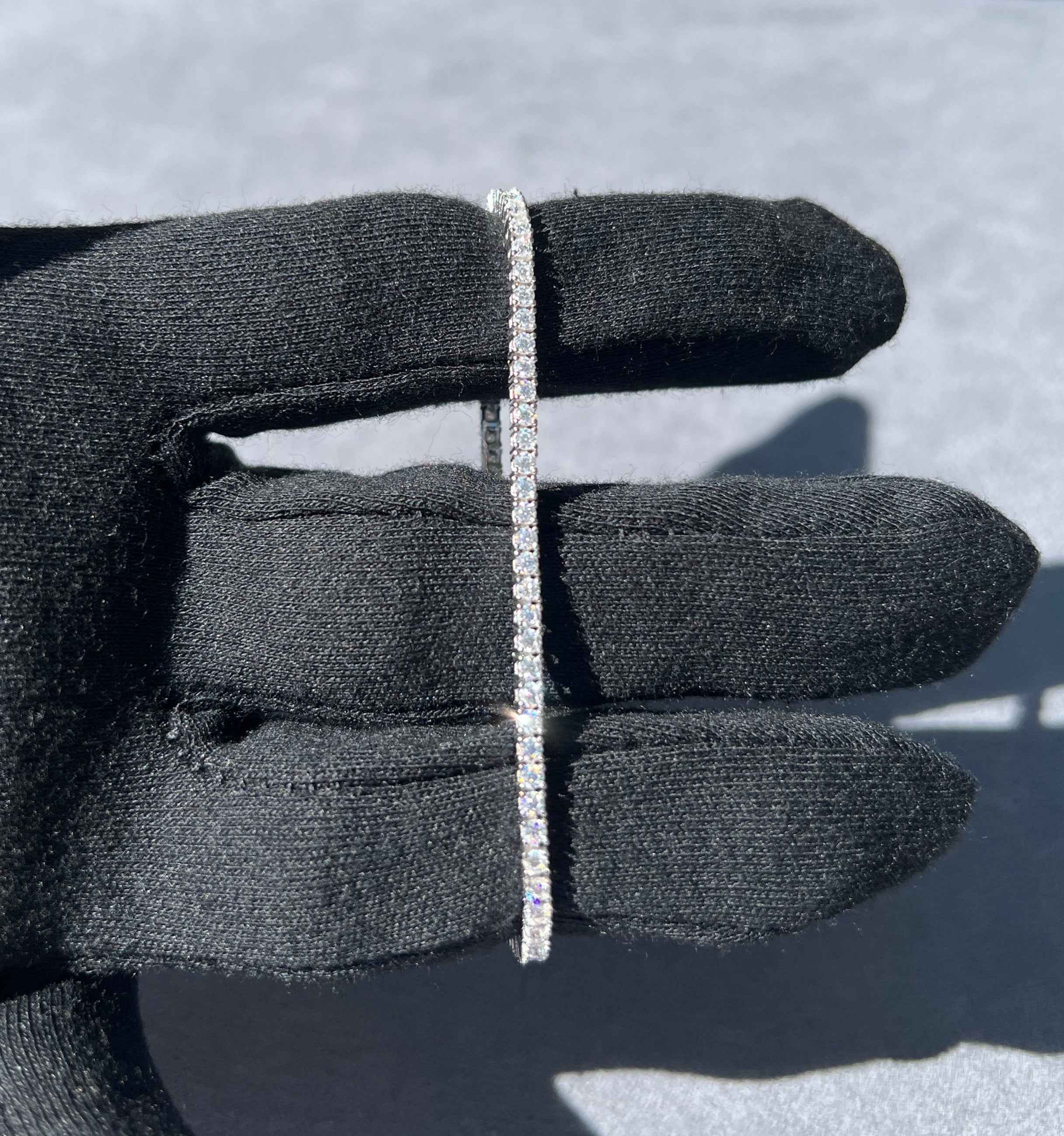 2mm Moissanite Tennis Bracelet in Solid 925 Silver