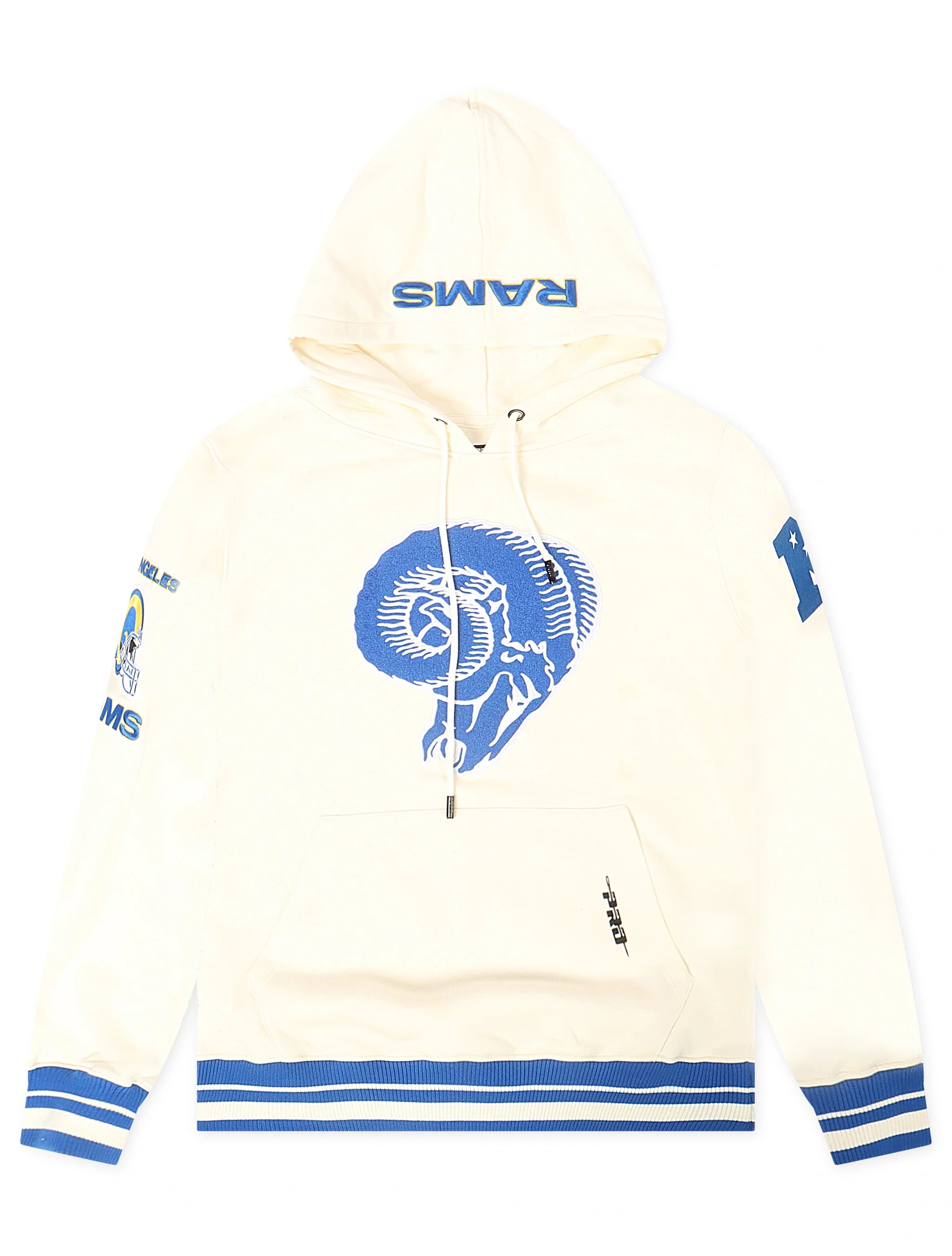Pro Standard LA Rams Retro Pullover Hoodie - Eggshell by Denim Exchange