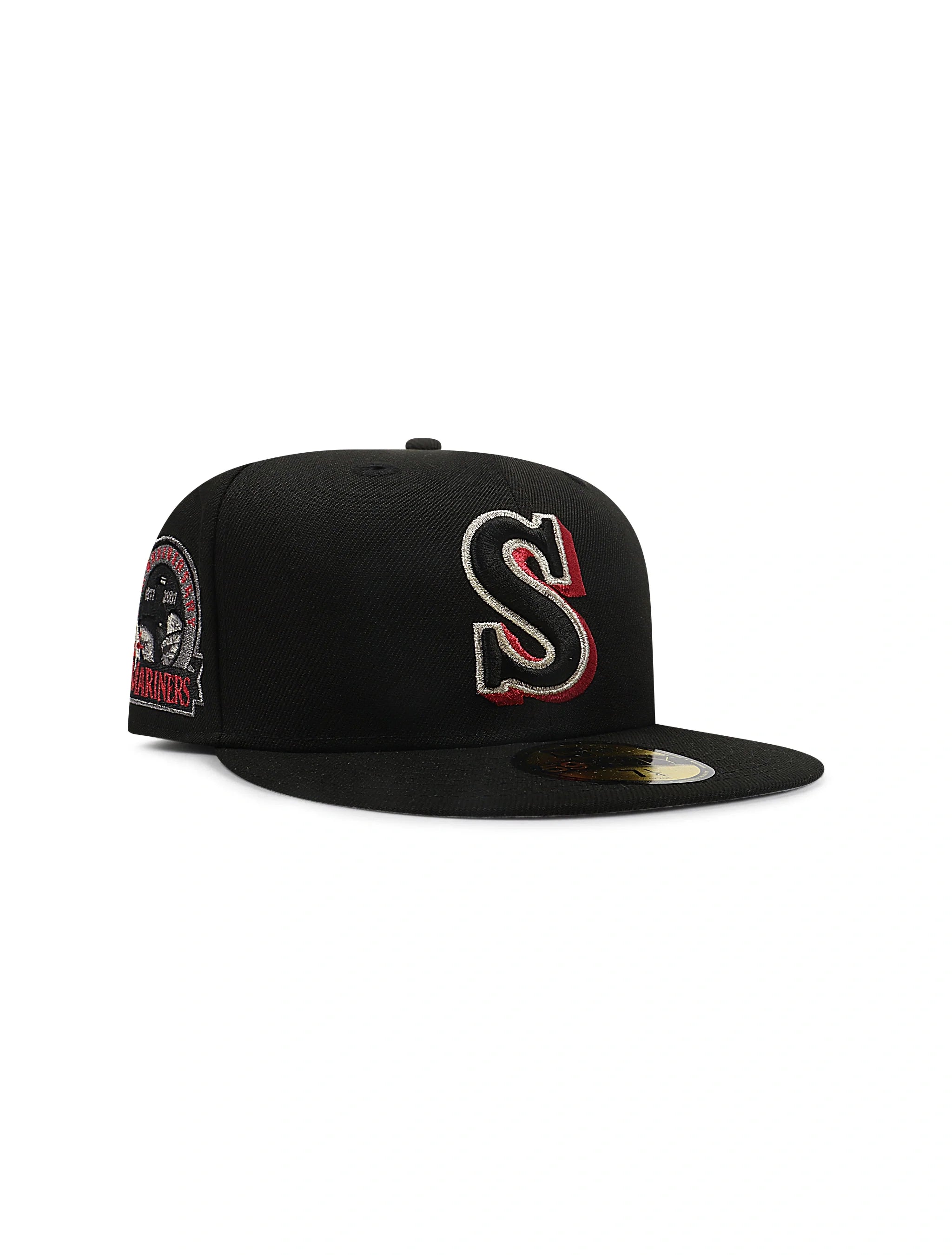 New Era 5950 Seattle Mariners 30th Anniversary Hat - Black/Red by Denim Exchange