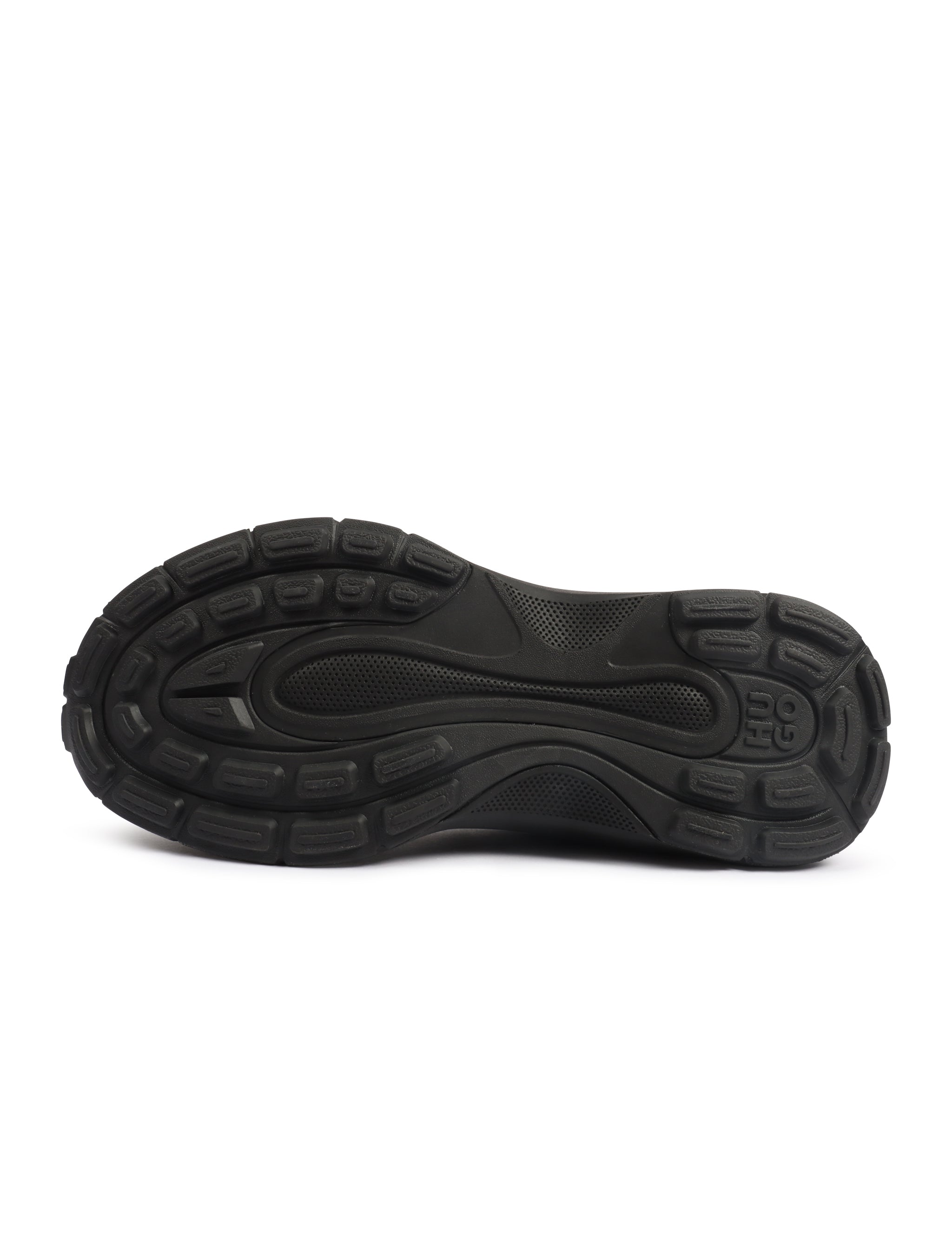 Hugo Boss Mens Trainers Leather Mesh - Black by Denim Exchange