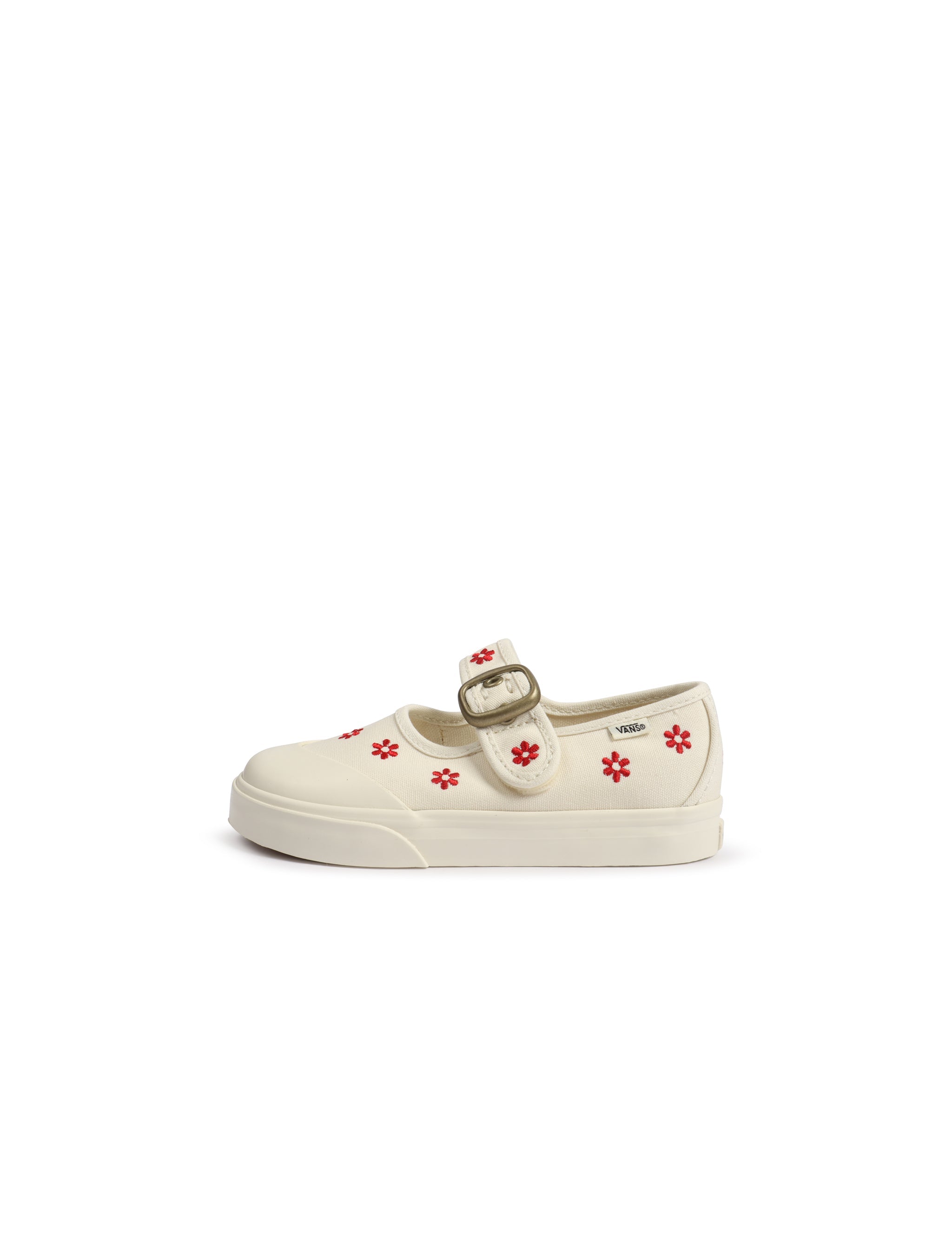 Vans (TD) Mary Jane Floral - White/Red by Denim Exchange