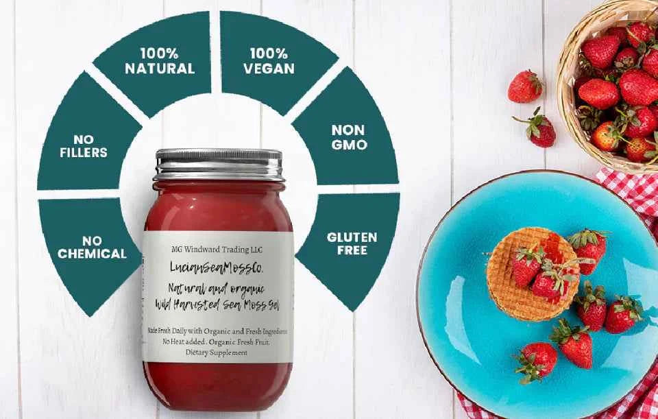 Fresh Organic Strawberry Mango Infused Sea Moss Gel