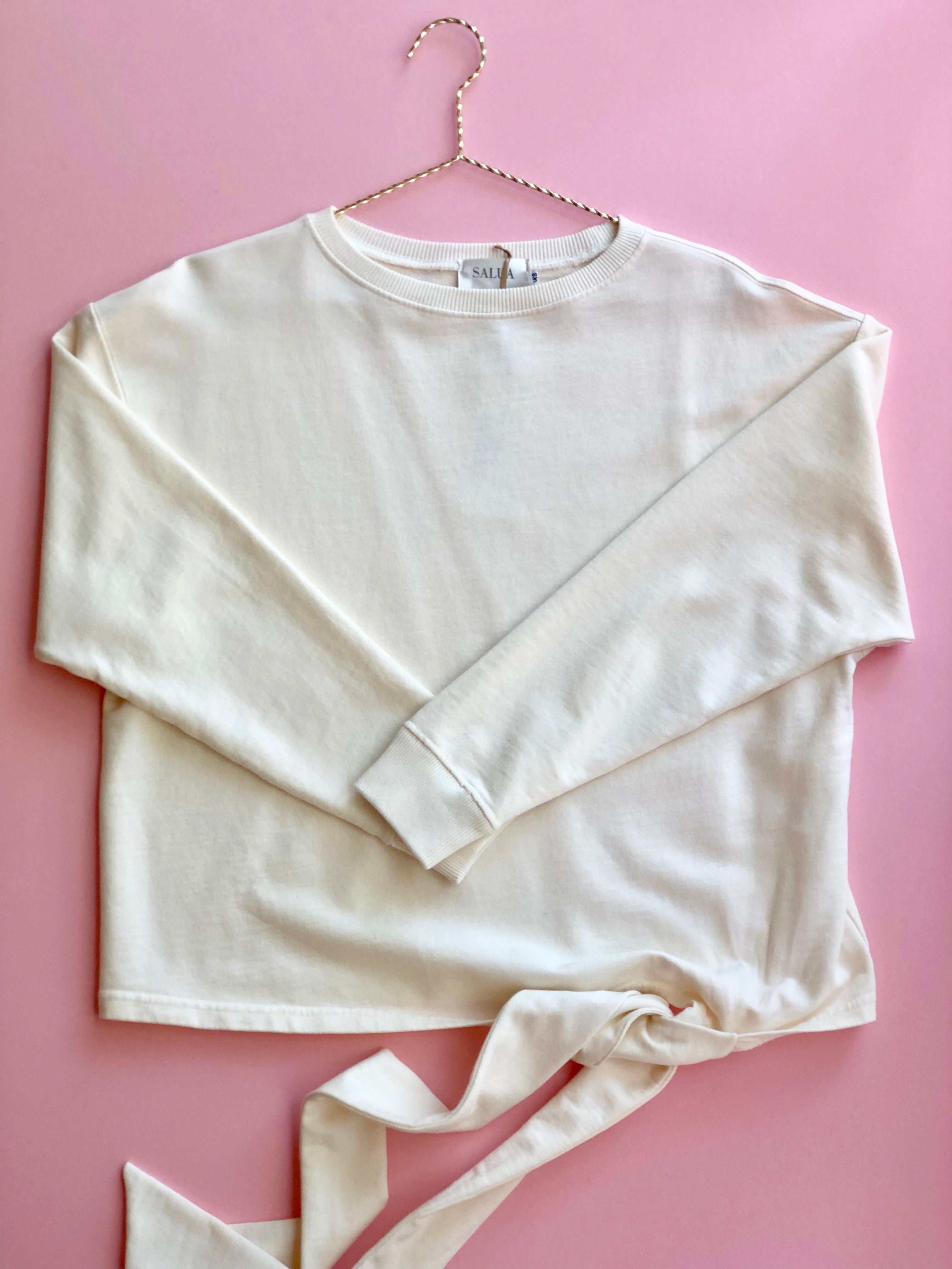 SALUA Side Tie Pullover - DestGlow