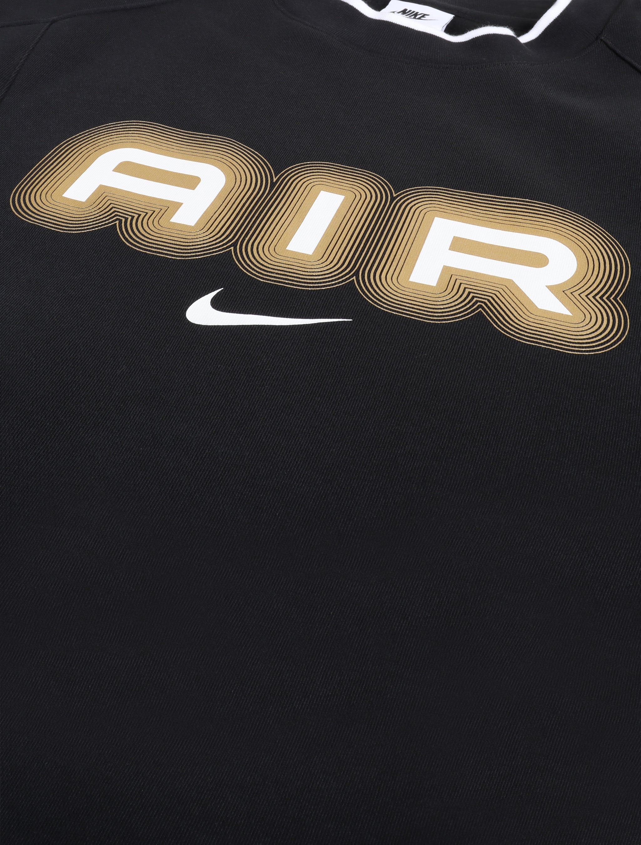 Nike Mens Air Crew Fleece Crewneck - Black/Metallic Gold by Denim Exchange