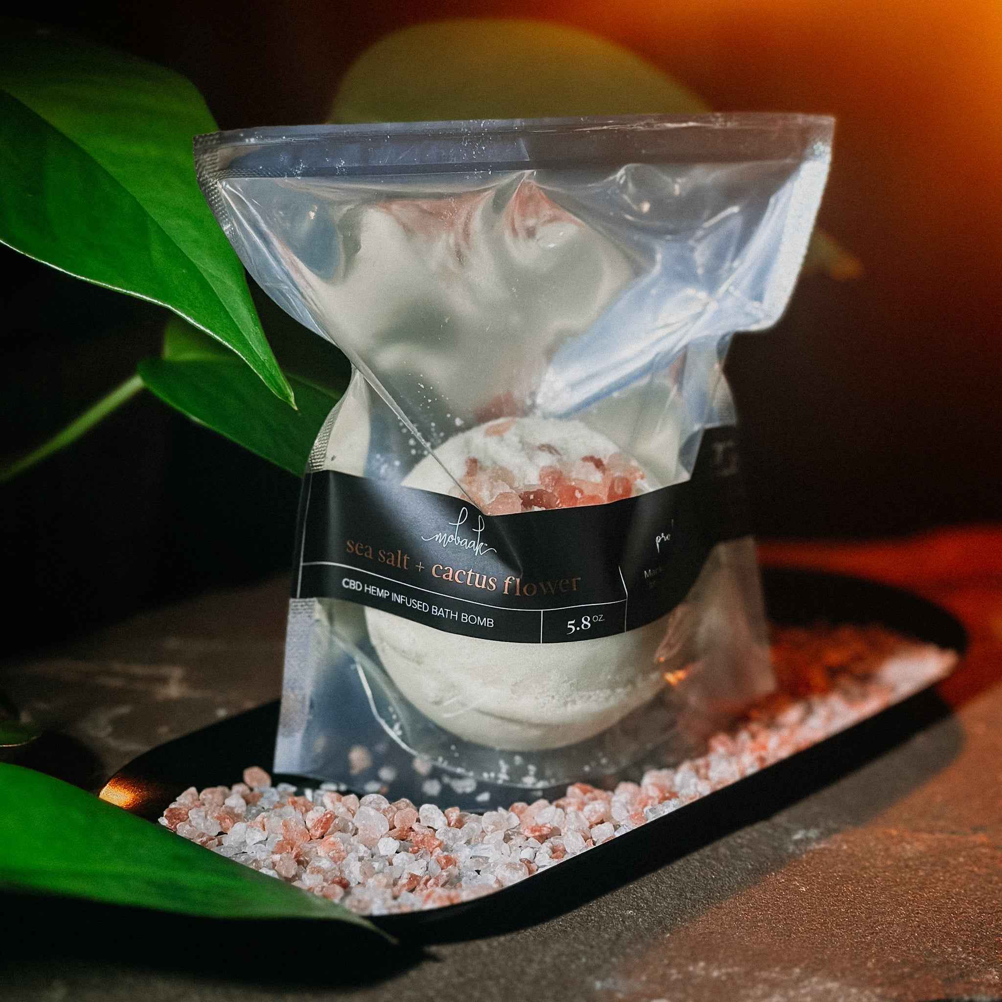Sea Salt + Cactus Flower - Hemp Infused Bath Bomb