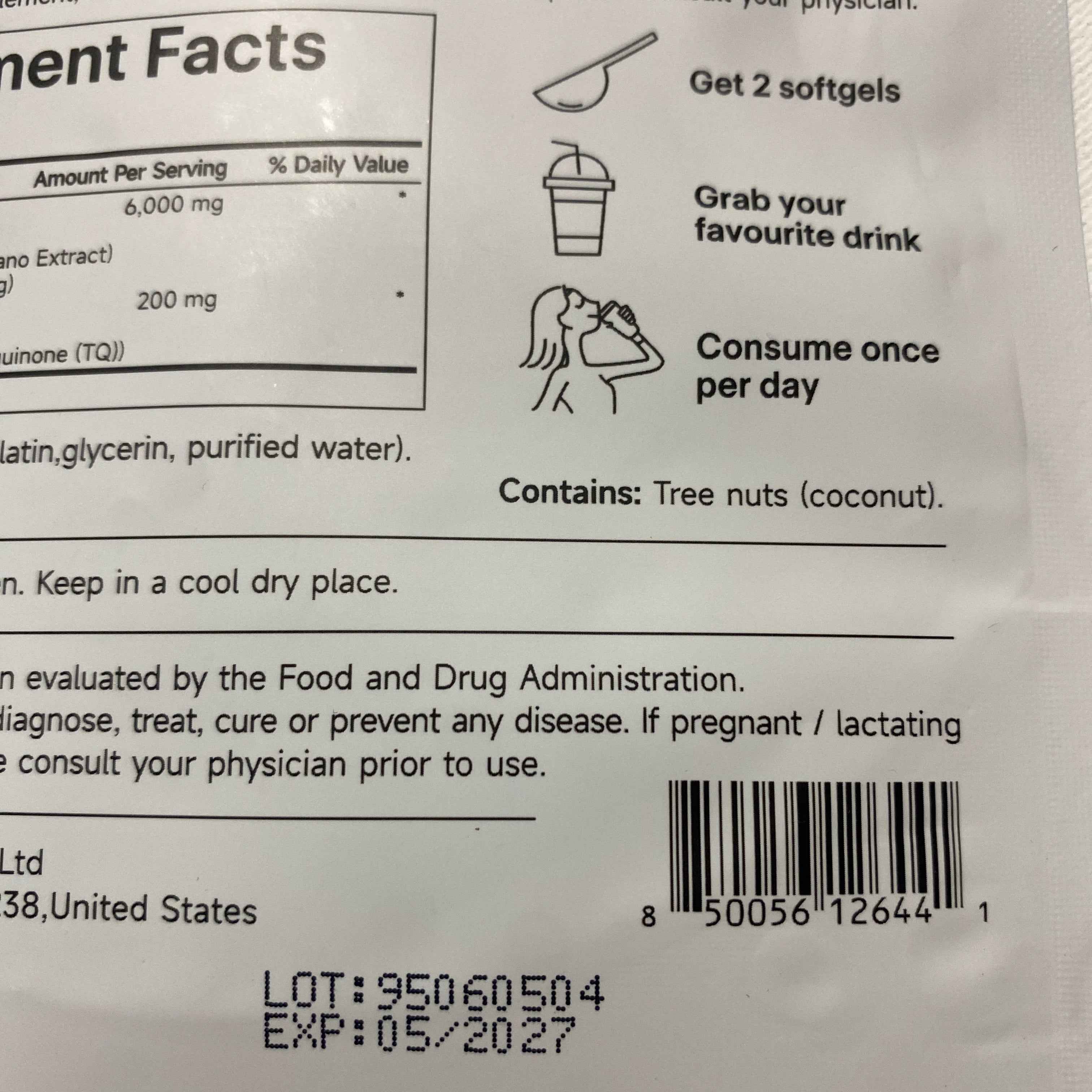 Organic Oil of Oregano 180 Softgels 2 in 1 Black Seed Oil Herbal Supplement US