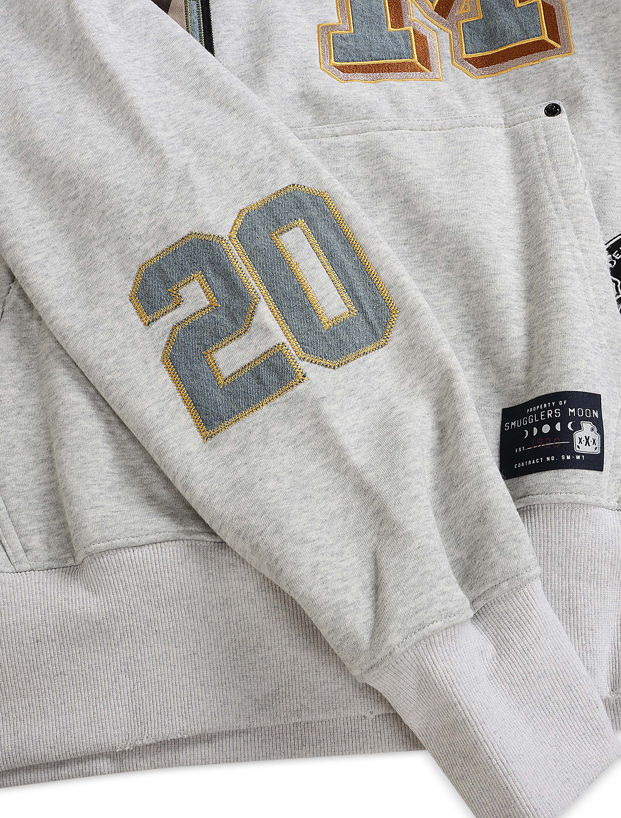 Smugglers Moon Woven Hoodie - Heather Grey by Denim Exchange