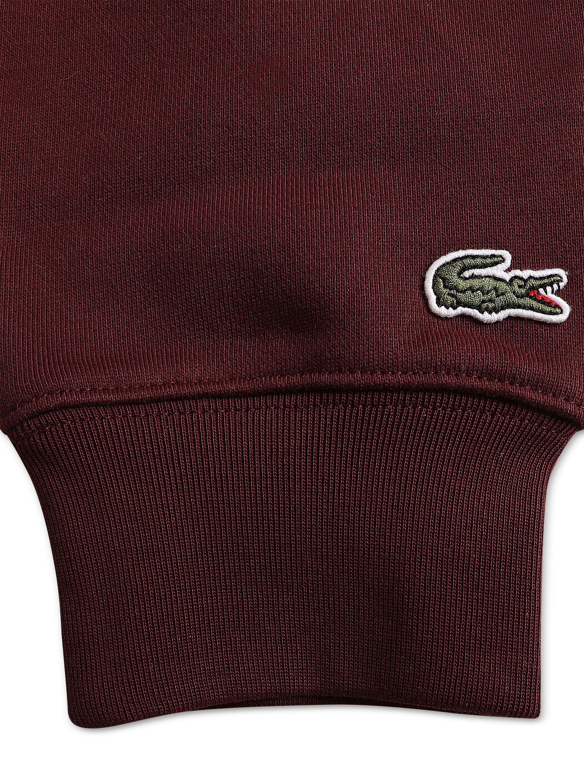 Lacoste Logo Hoodie - Burgundy by Denim Exchange