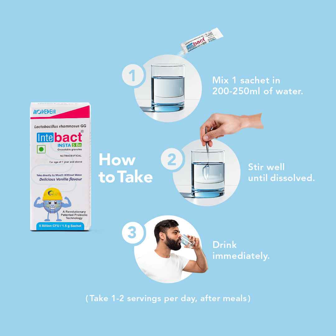 Dr Morpen Intebact Insta Probiotic 5Bn (1.5Gm) - 6 Sachets