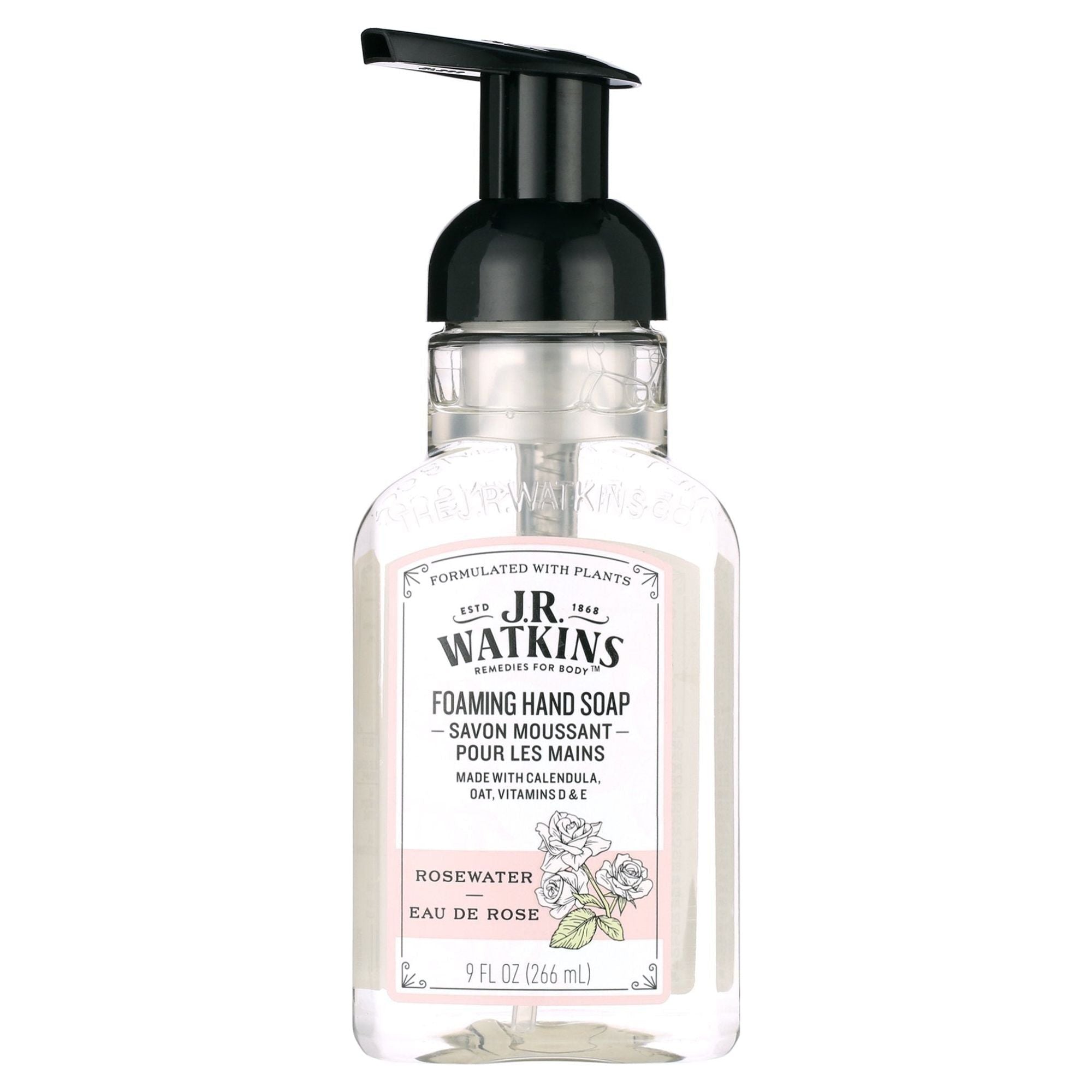 J.R. Watkins Rosewater Foaming Hand Soap 9 oz by Pasteur Pharmacy
