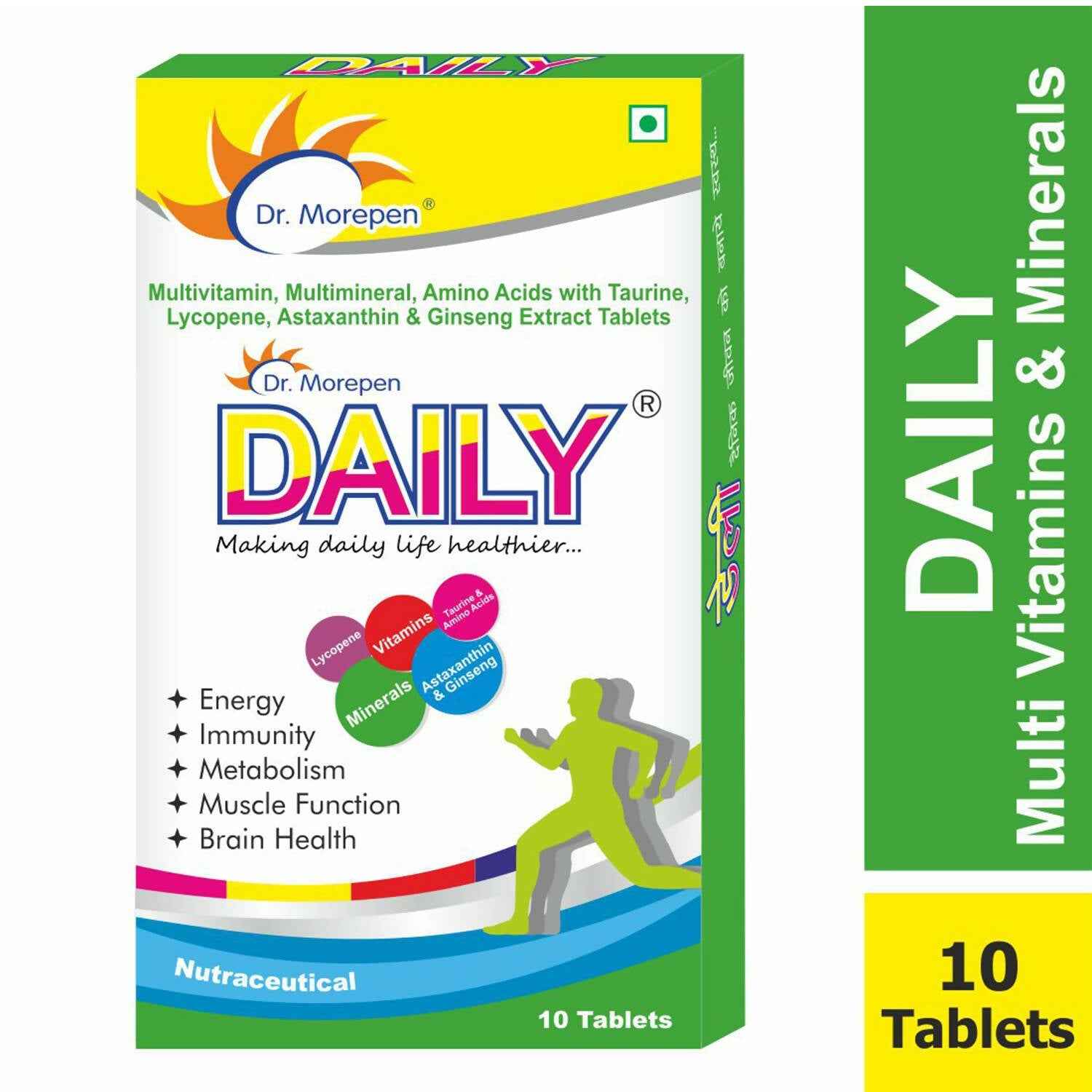 Dr. Morepen Daily Multivitamin Tablets for Women & Men, Multivitamins & Minerals Supplement