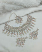 Joban Fashion White Stone Work Necklace Set