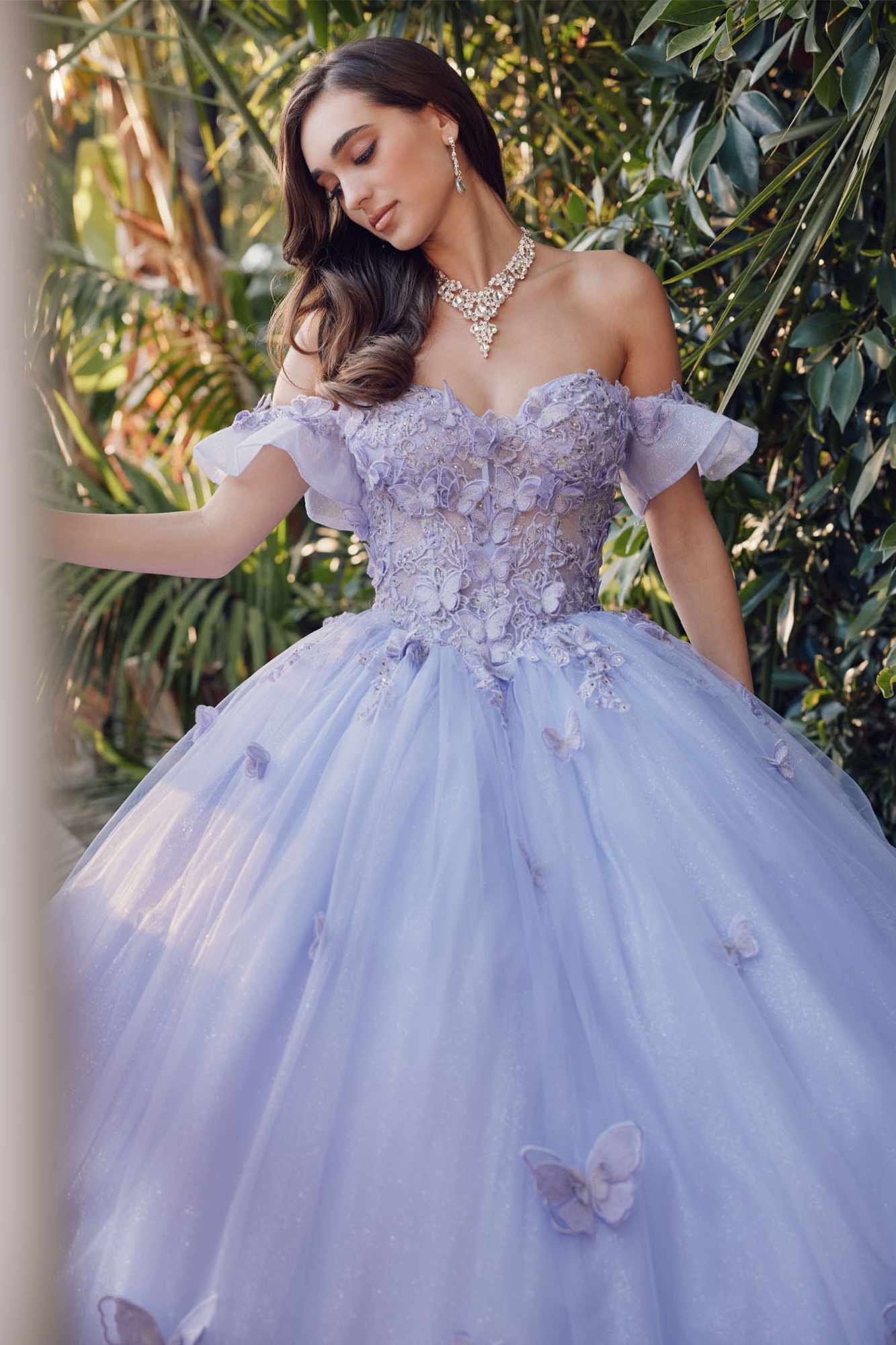 Juliet JT1448J Off the Shoulder A-Line Poofy Quinceanera Ball Gown by DiscountDressShop