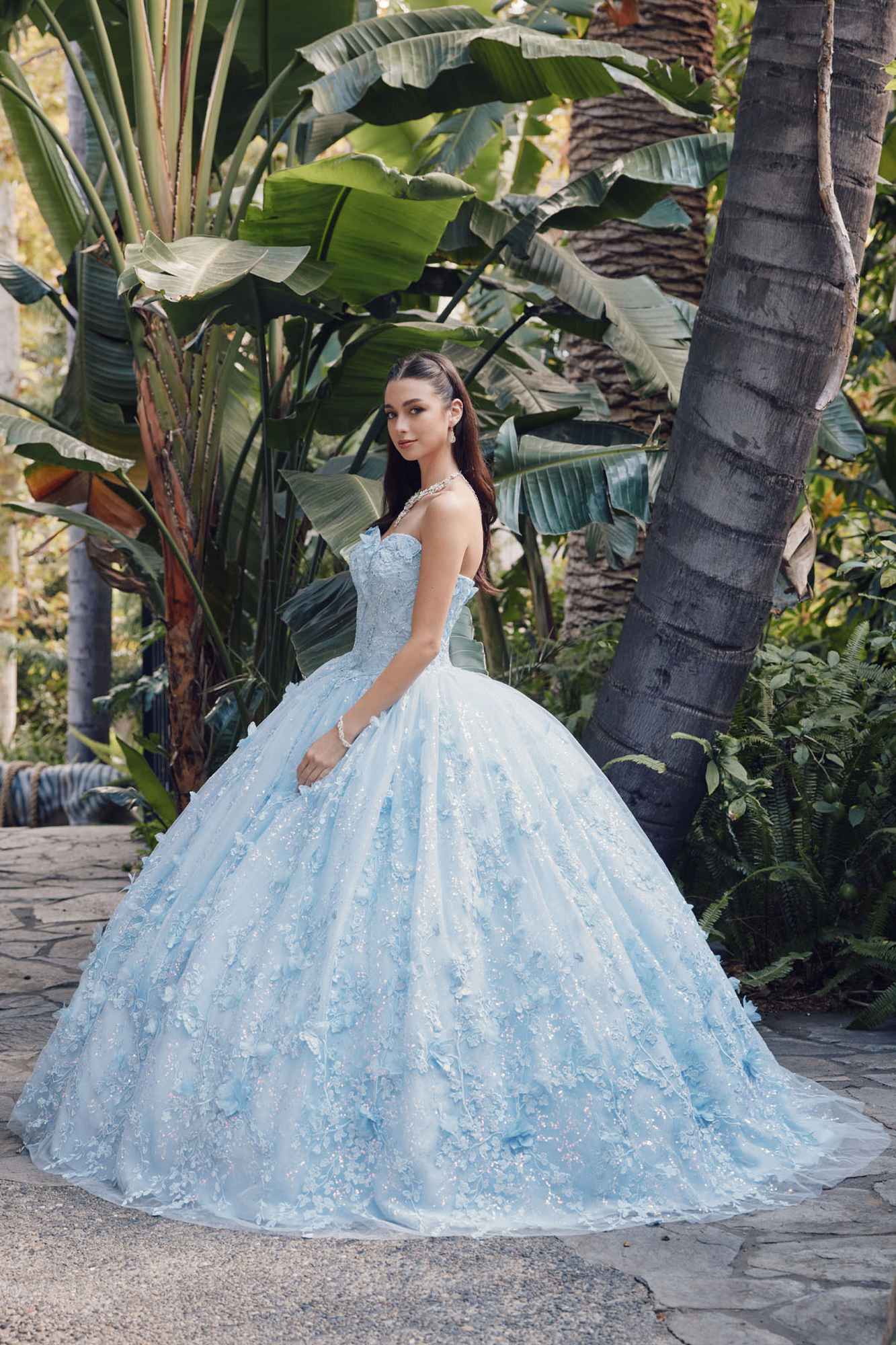 Juliet JT1449J Poofy Strapless Sweetheart Quinceanera Gown Includes Cape by DiscountDressShop