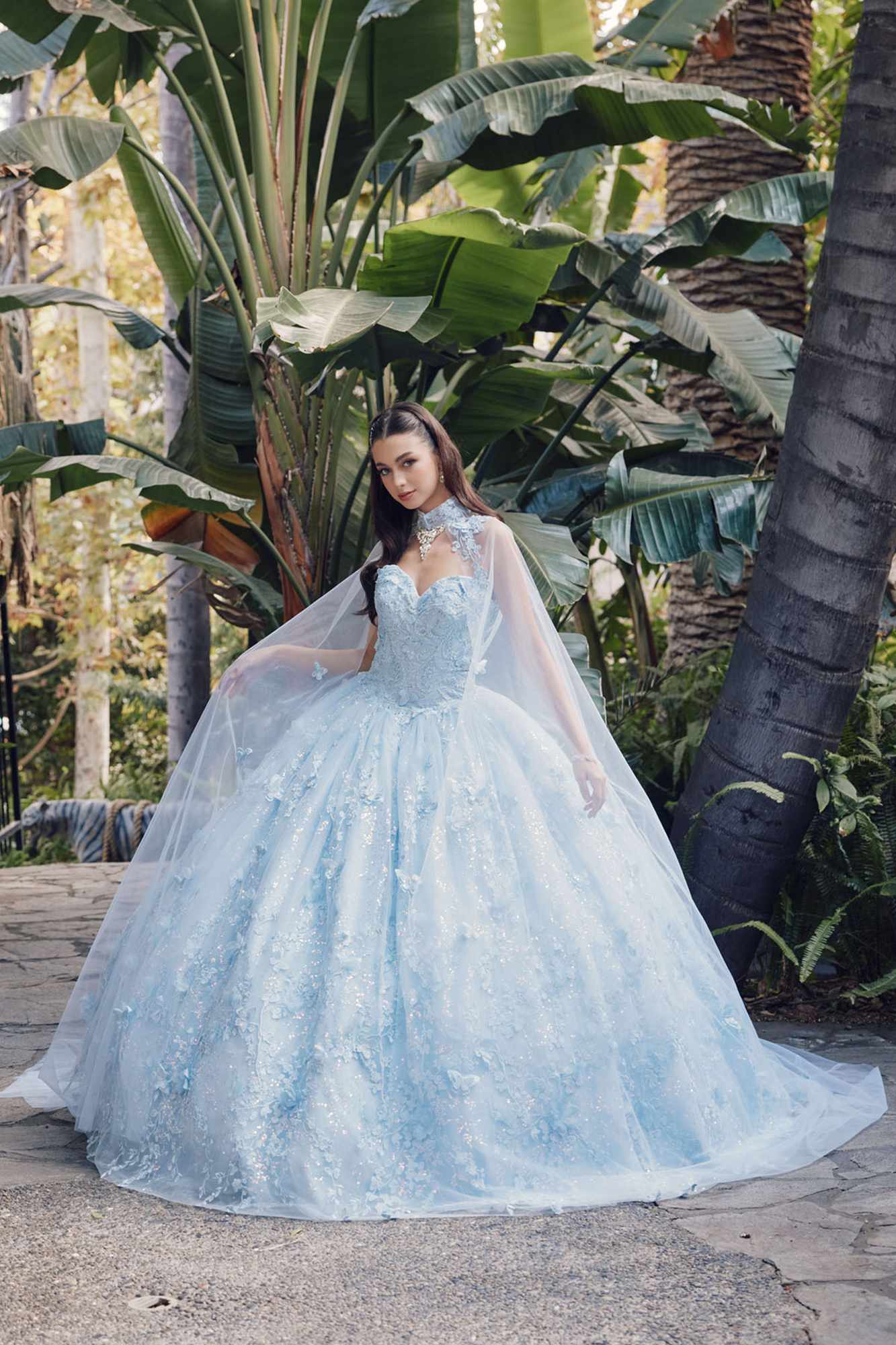 Juliet JT1449J Poofy Strapless Sweetheart Quinceanera Gown Includes Cape by DiscountDressShop
