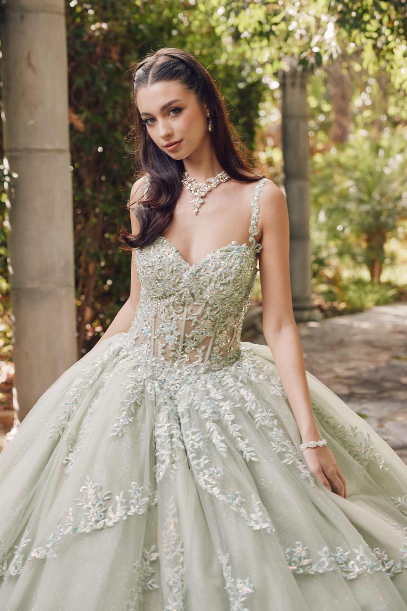 Juliet JT1450J Poofy Sweetheart Corset Boned Quinceanera Ball Gown by DiscountDressShop