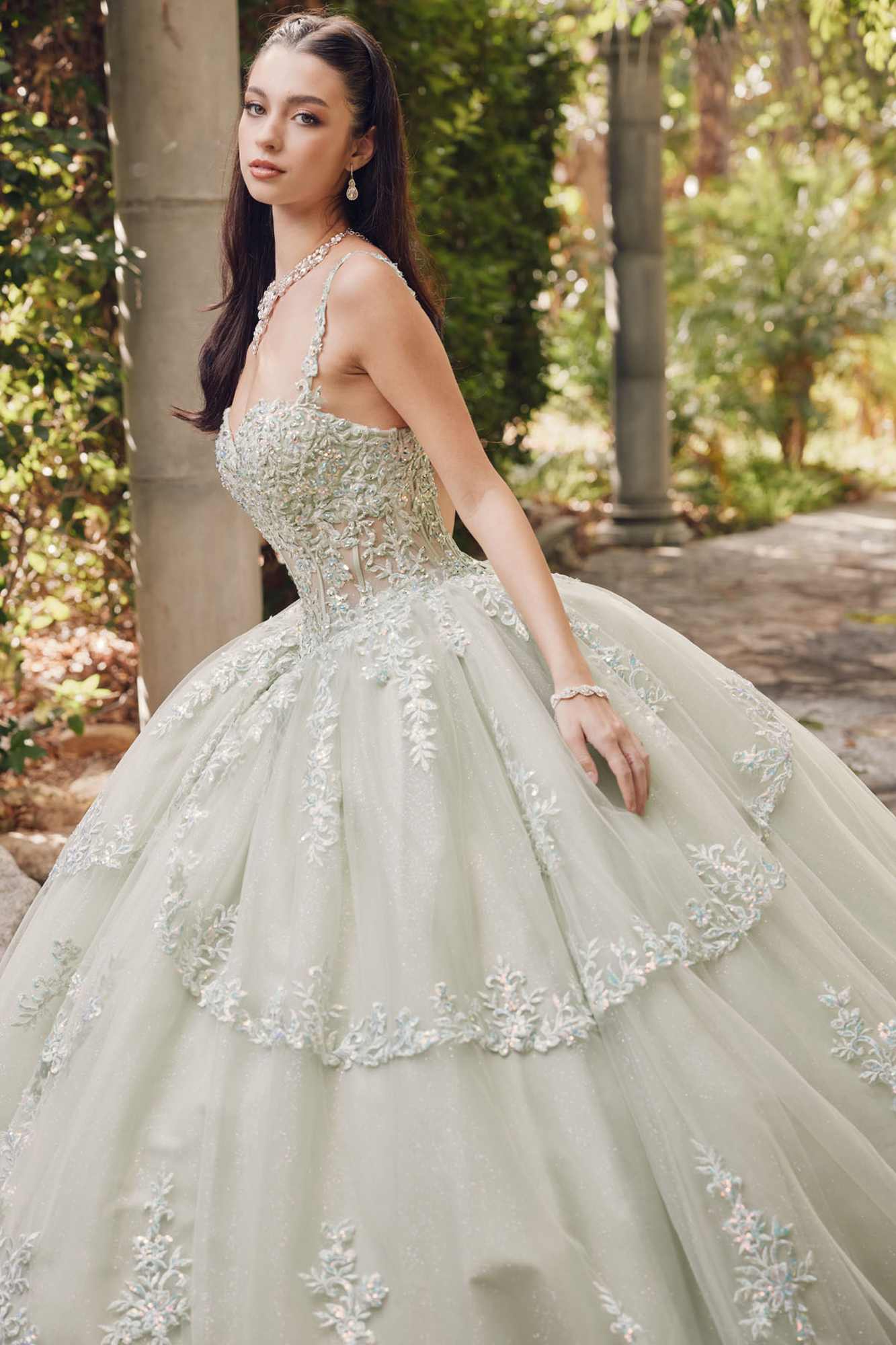 Juliet JT1450J Poofy Sweetheart Corset Boned Quinceanera Ball Gown by DiscountDressShop