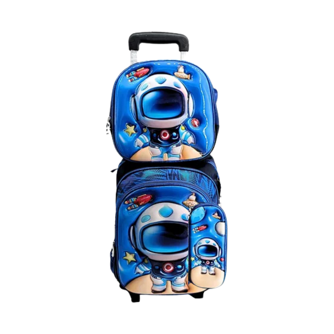 Juego de mochilas 4 pcs (incluye carro, mochila, lonchera y cartuchera) by Farmacias Savia