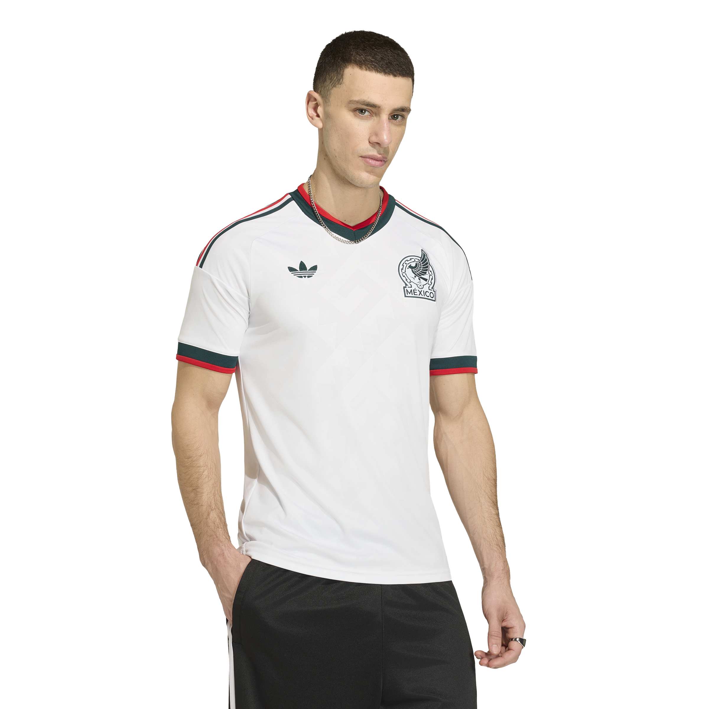 Adidas Mens Mexico 26 Away Jersey - White by Denim Exchange