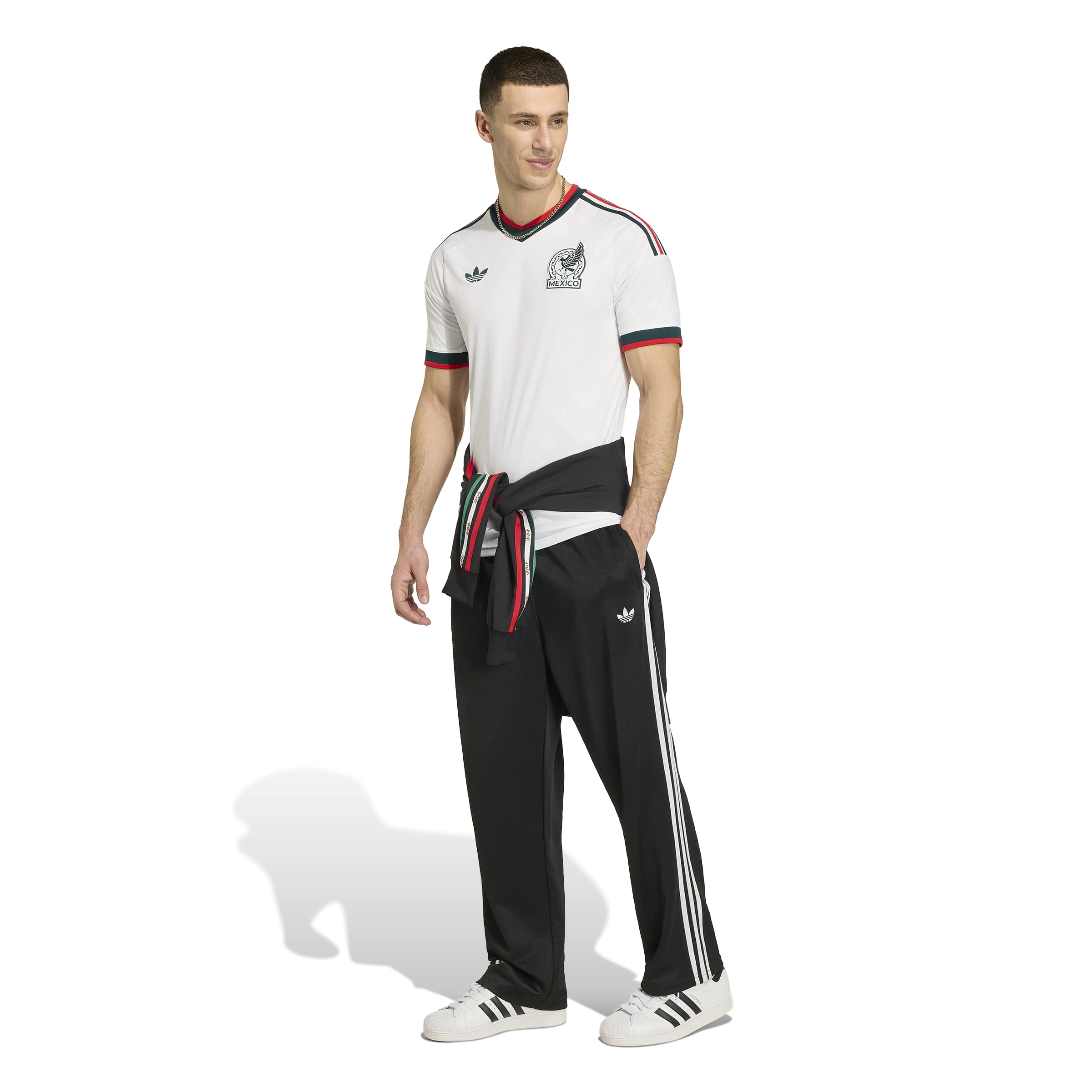 Adidas Mens Mexico 26 Away Jersey - White by Denim Exchange