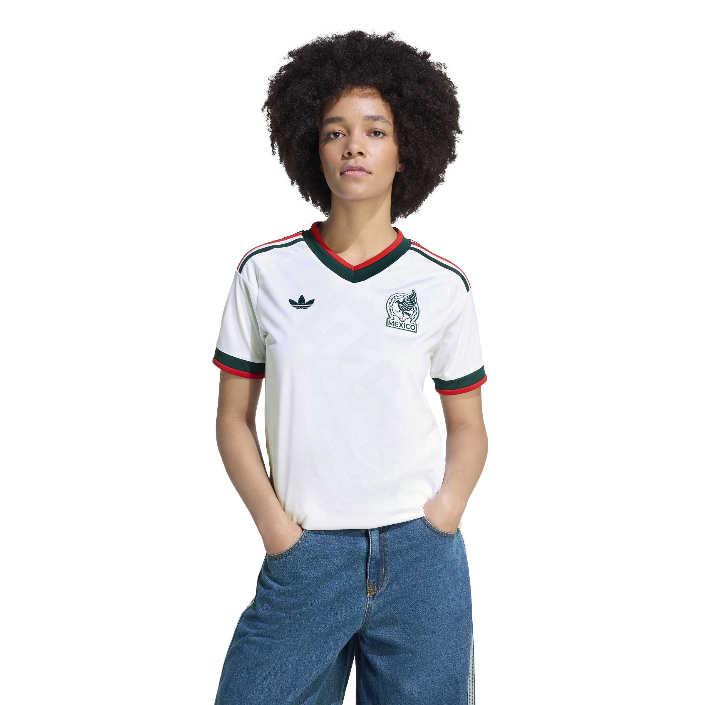 Adidas Womens Mexico 26 Away Jersey - White by Denim Exchange