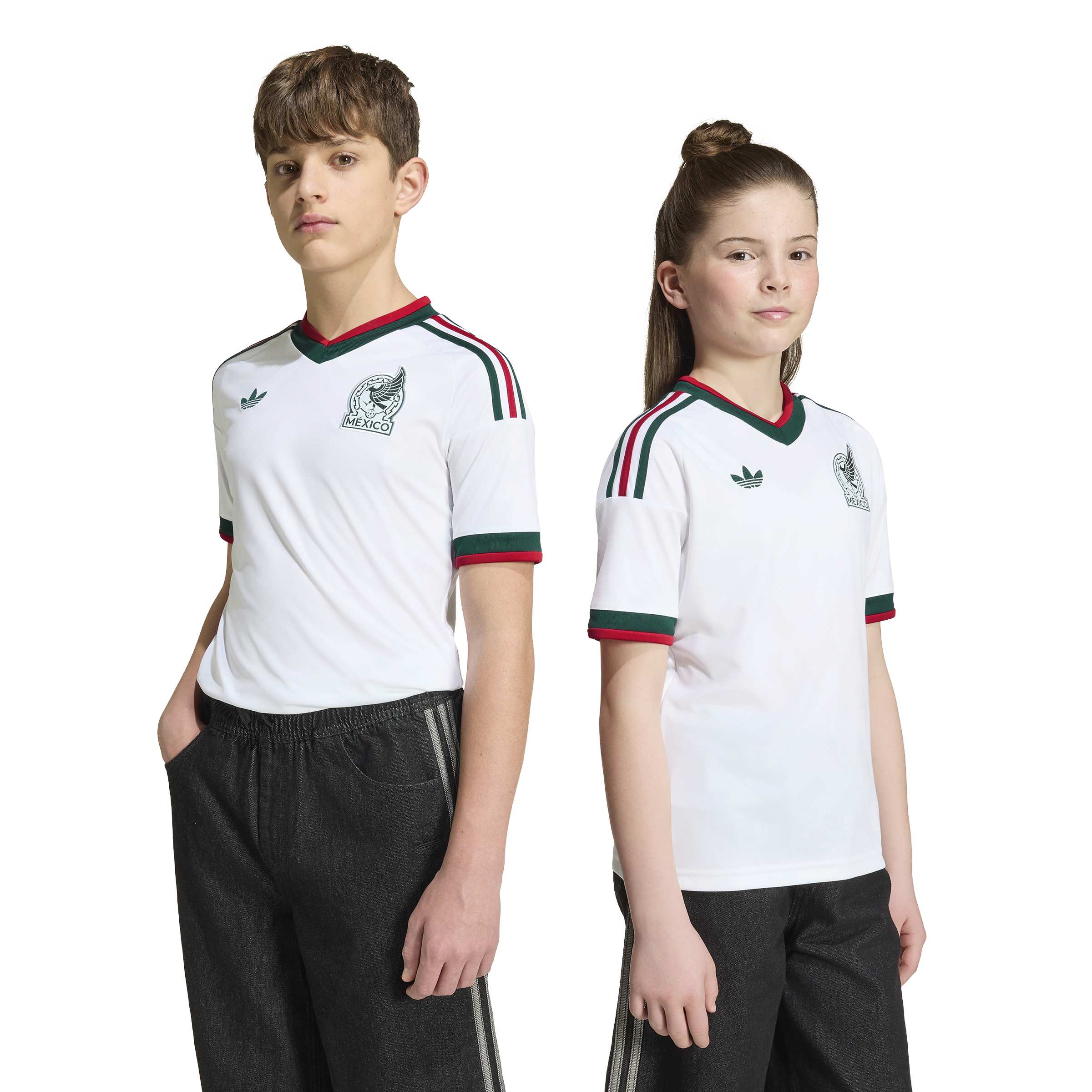 Adidas Kids Mexico 26 Away Jersey - White by Denim Exchange
